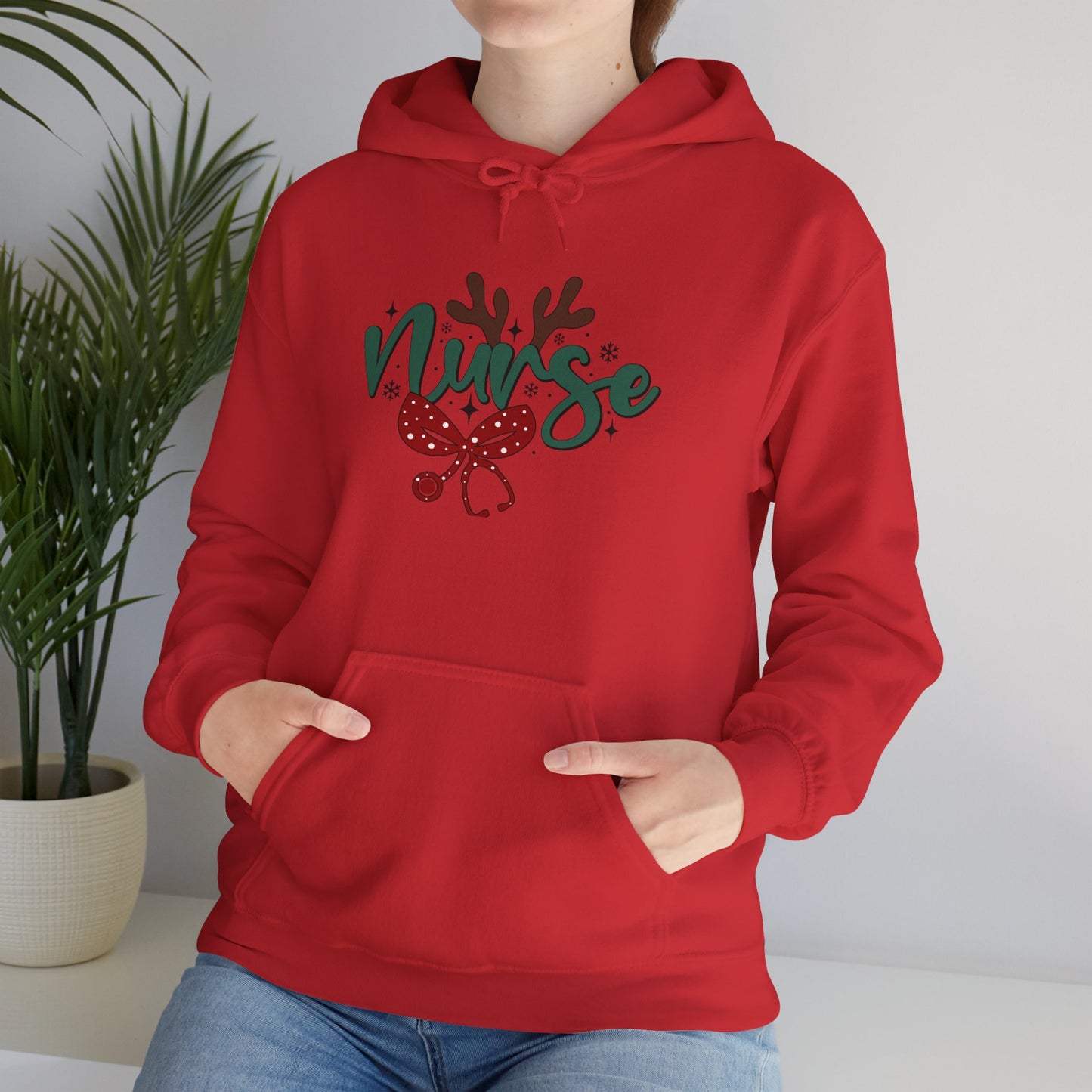 Festive Nurse Hoodie | Holiday Sweatshirt, Christmas Gift for Nurses, Cozy Winter Wear, Fun Nursing Apparel
