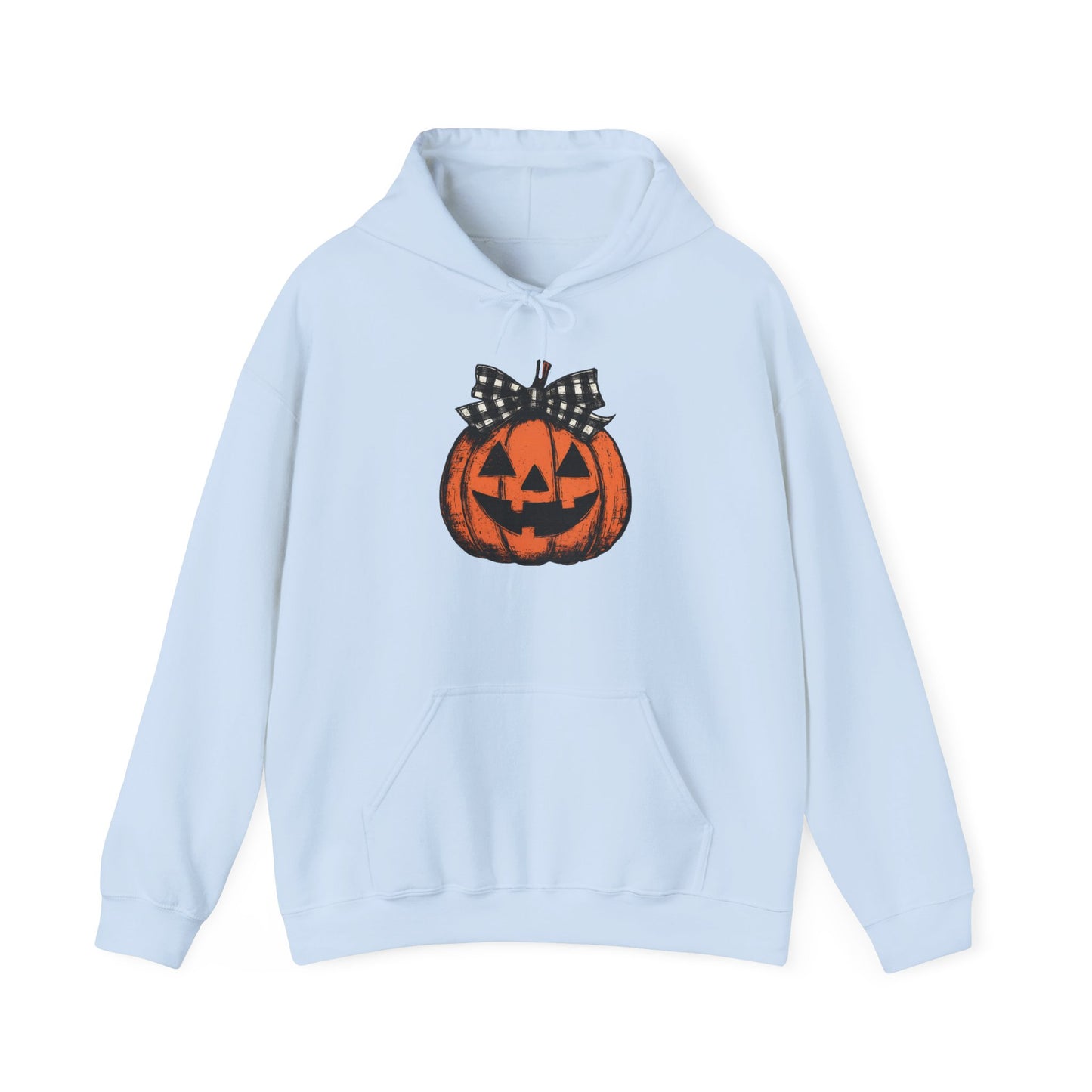 Halloween Pumpkin Hoodie with Bow, Cozy Fall Hoodie, Unisex Hoodie, Autumn Fashion, Halloween Costume, Pumpkin Spice
