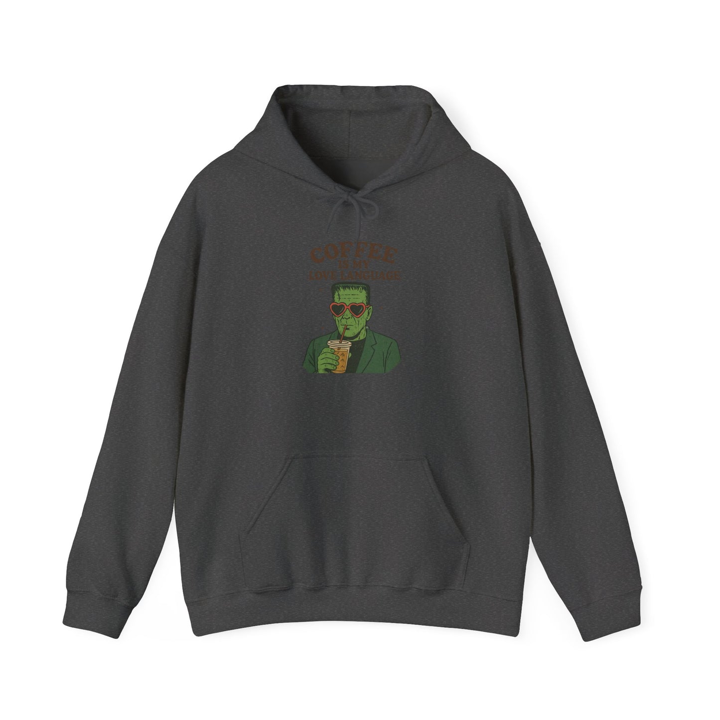 Coffee Is My Love Language Hoodie, Cozy Sweatshirt for Coffee Lovers, Gift for Him or Her, Warm Casual Wear, Perfect for Fall