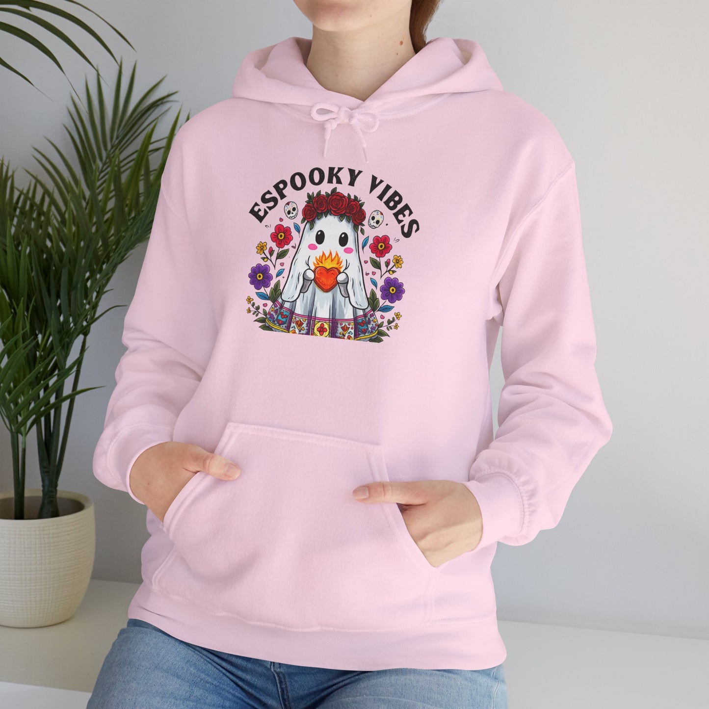 Spooky Vibes Hooded Sweatshirt, Cozy Fall Apparel, Halloween Gift, Unisex Hoodie, Casual Sweatshirt, Festival Wear