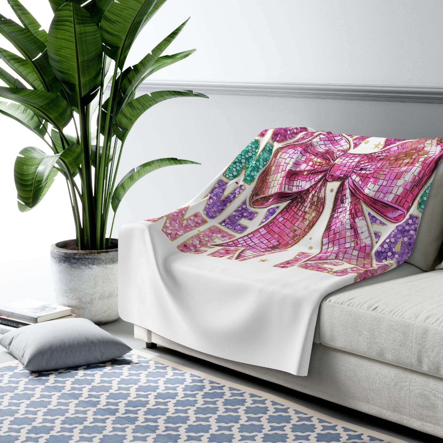 New Year Sherpa Fleece Blanket