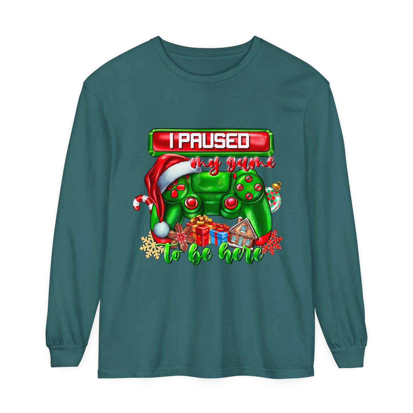 Christmas Unisex Garment-dyed Long Sleeve T-Shirt