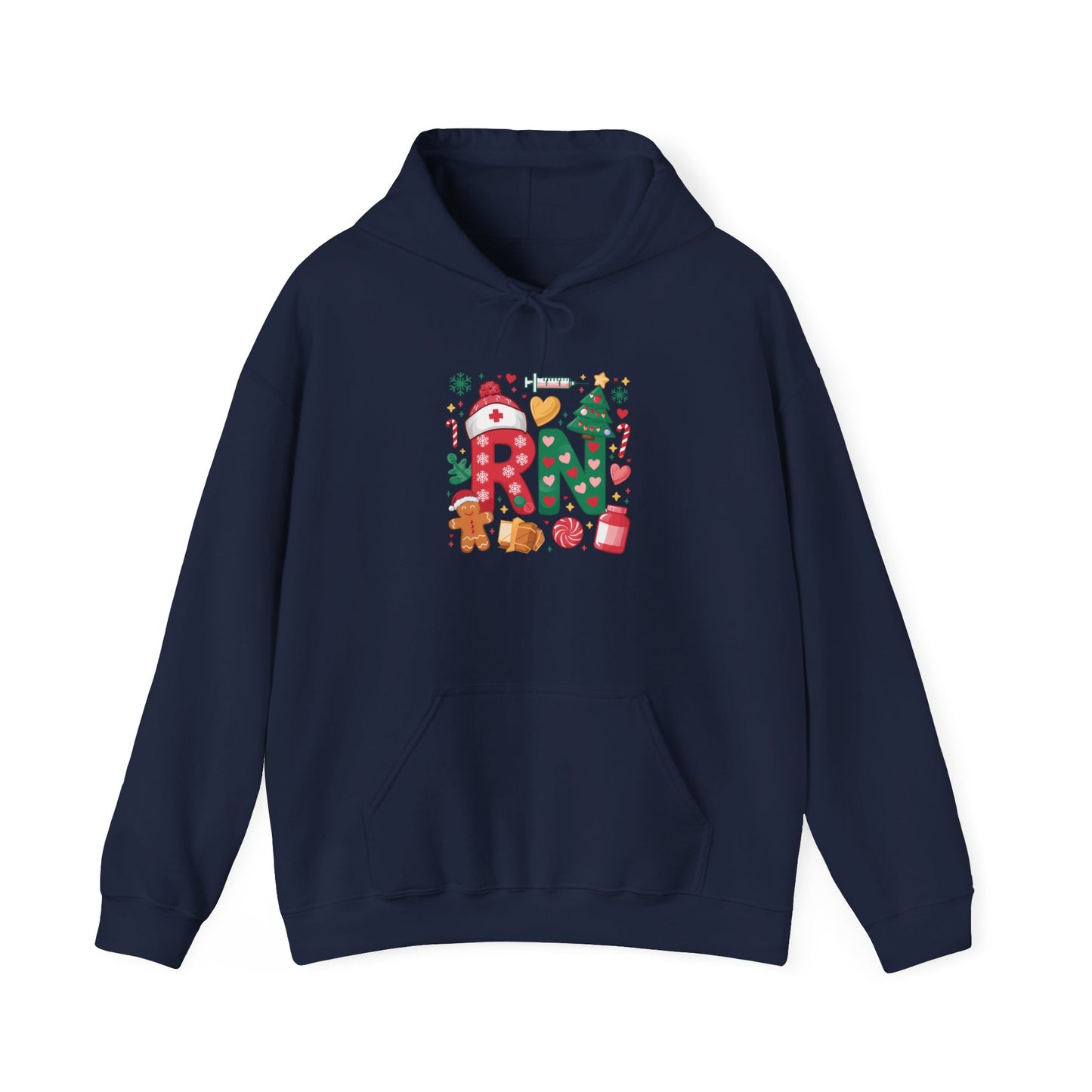 Festive Cozy Hooded Sweatshirt, Holiday Sweatshirt, Christmas Gift, Unisex Hoodie, Seasonal Wear, RN Design