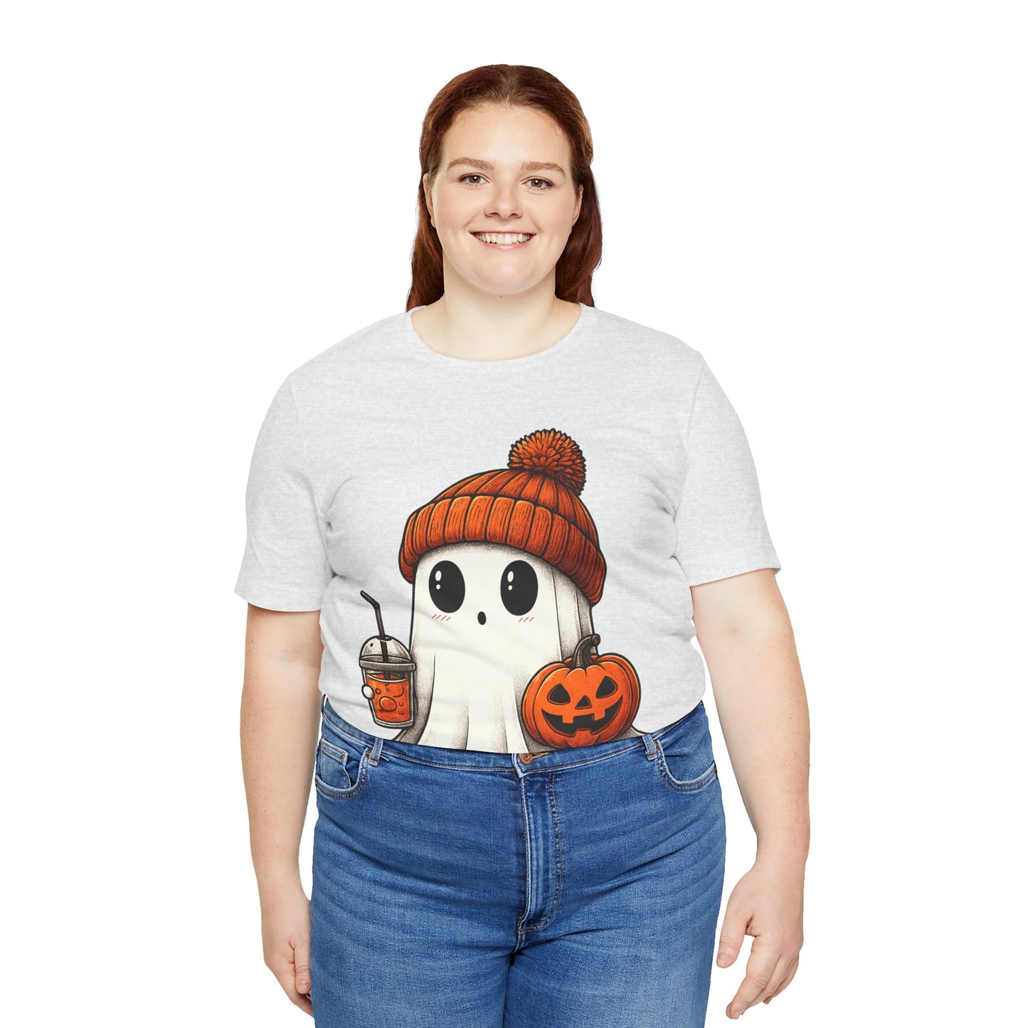 Halloween Ghost Unisex Tee, Spooky Shirt, Fall Fashion, Cute Ghost Shirt, Halloween Costume, Trick or Treat T-Shirt