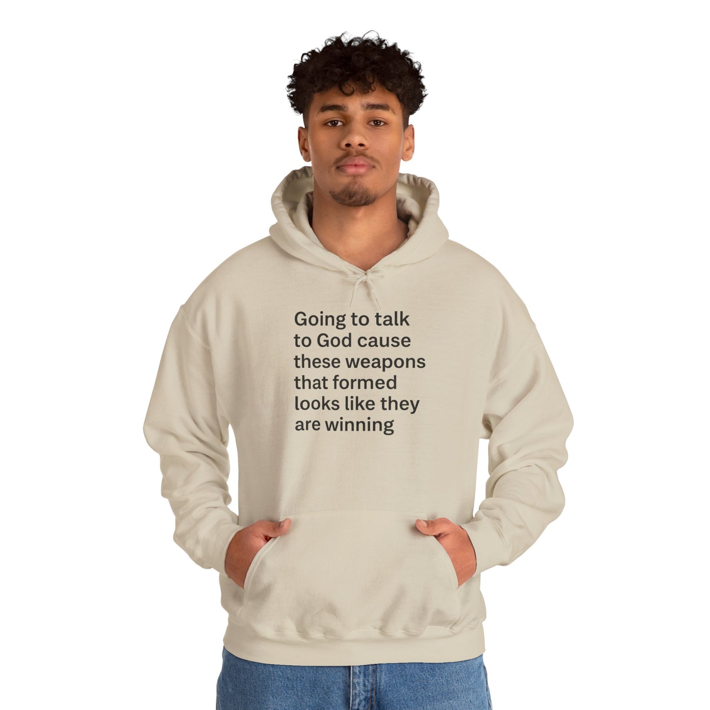 Faith-Inspired Hooded Sweatshirt - Inspirational Gift for Believers, Cozy Casual Wear, Winter Apparel, Church Events, Thoughtful Gifts