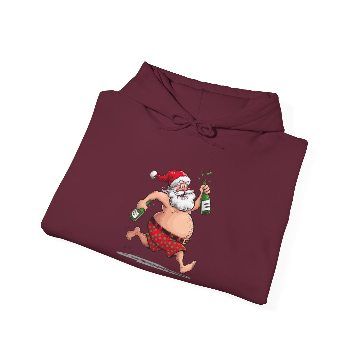 Santa's Holiday Cheer Hoodie, Funny Christmas Sweatshirt, Unisex Pullover, Cozy Gift for Him/Her, Festive Winter Apparel