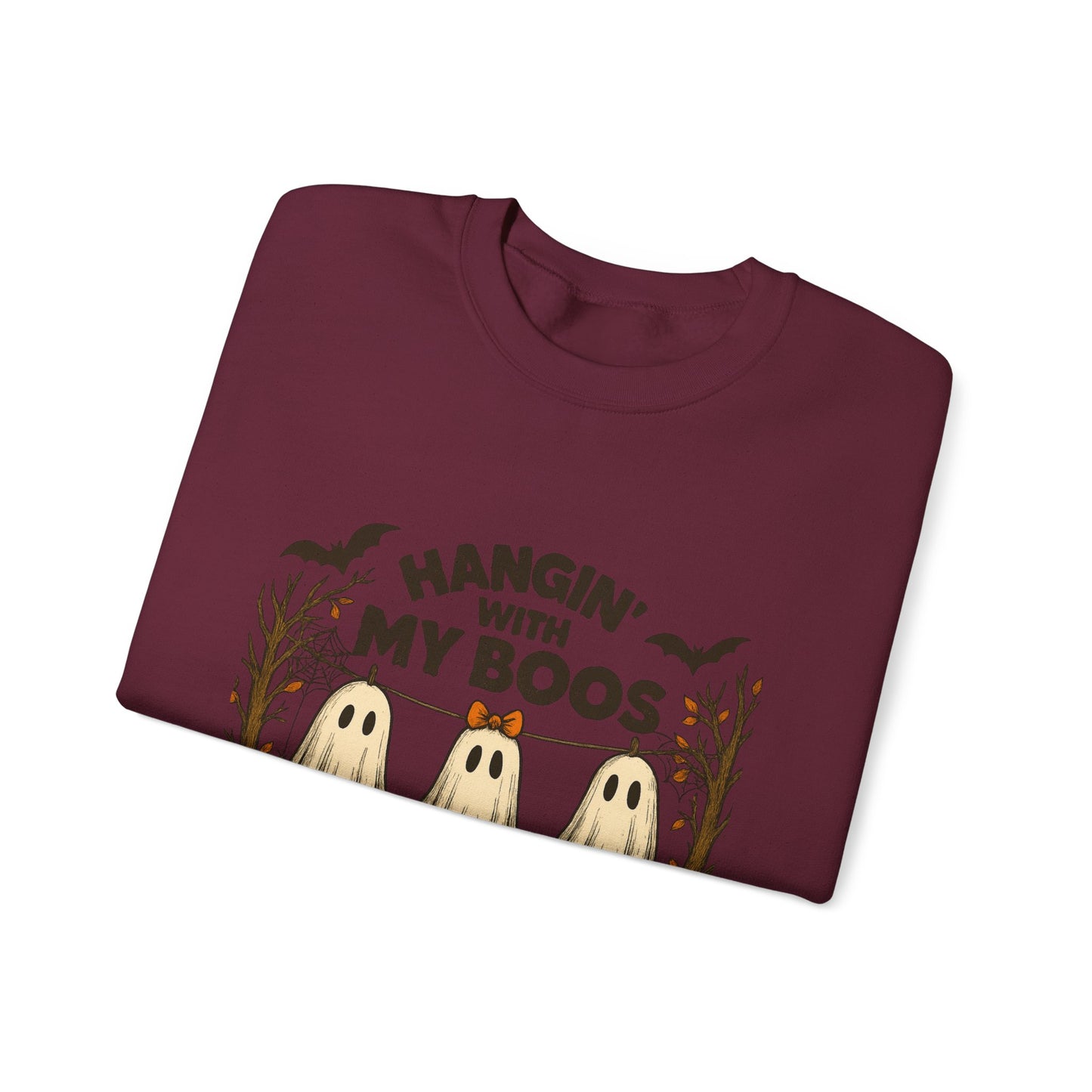 Halloween Ghost Sweatshirt, Cozy Unisex Crewneck, Fall Apparel, Halloween Costume, Spooky Season Outfit