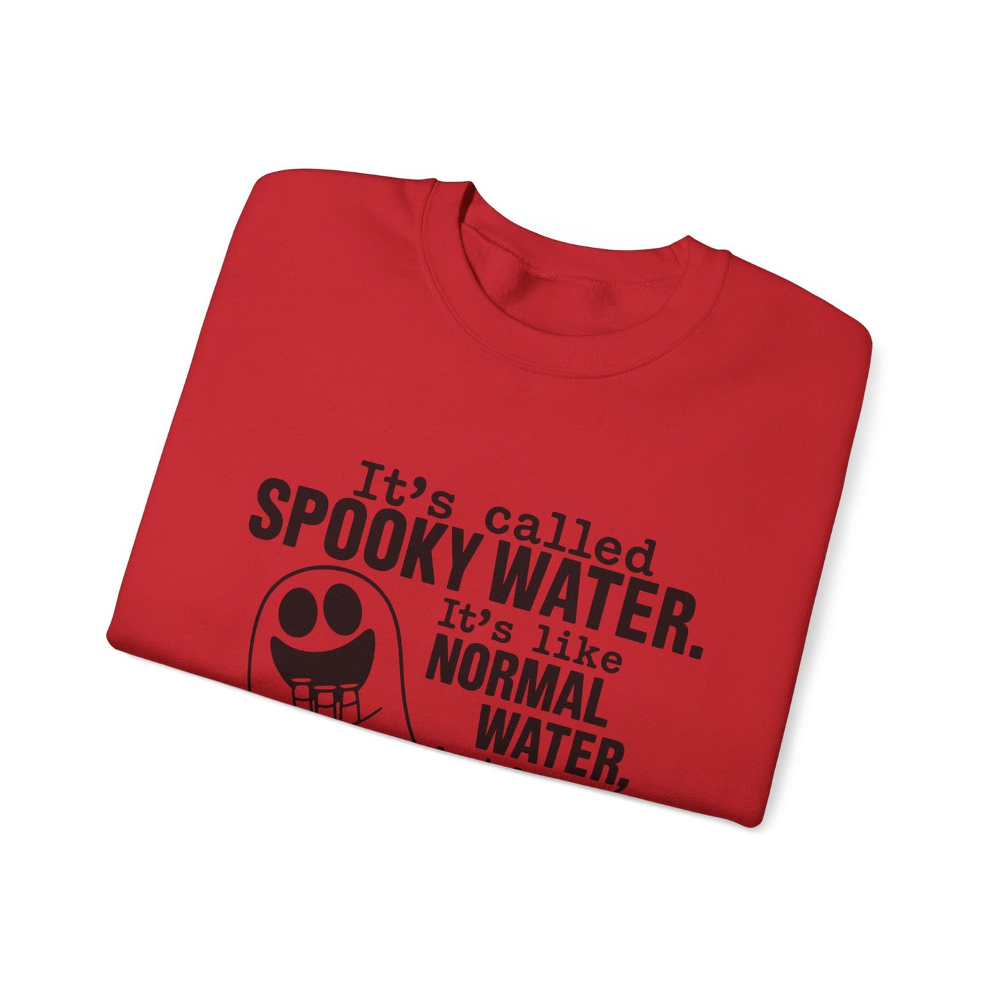 Spooky Water Crewneck Sweatshirt - Fun Halloween Apparel, Unisex Sweatshirt, Cozy Ghost Shirt, Gift for Halloween Lovers, Cute Fall Fashion