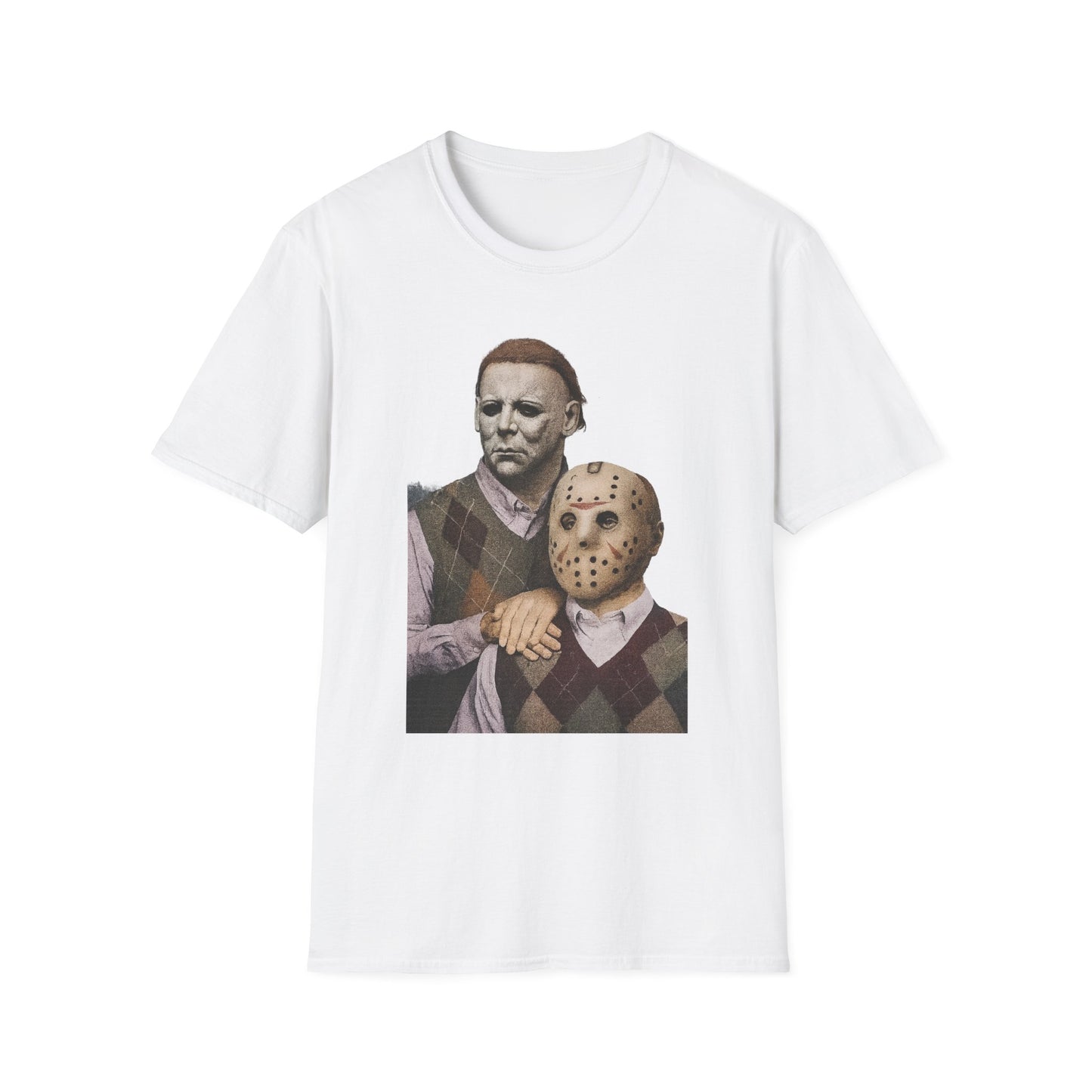 Horror Movie Character T-Shirt | Unisex Softstyle Tee, Scary Graphic Tee, Perfect for Halloween, Horror Fans, Movie Lovers
