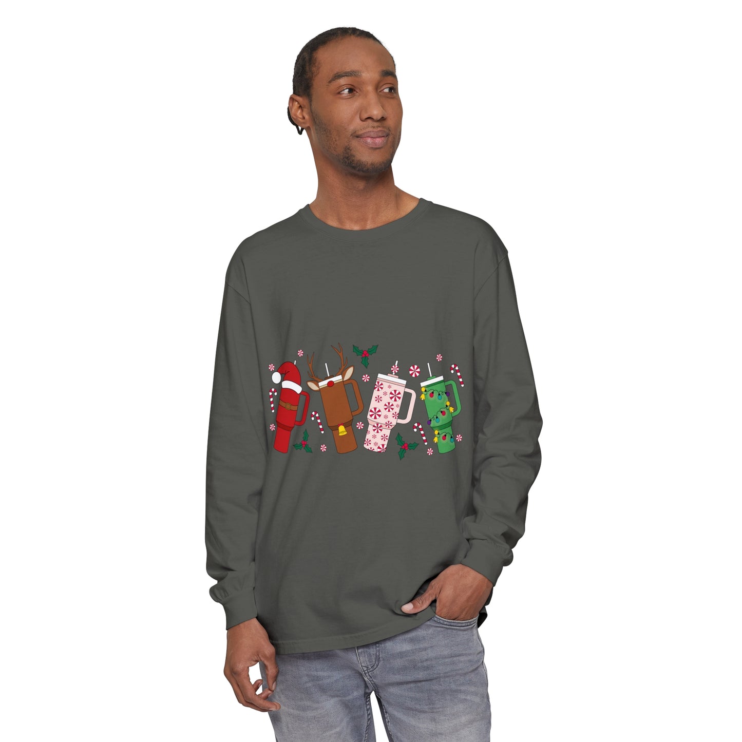 Christmas Unisex Garment-dyed Long Sleeve T-Shirt