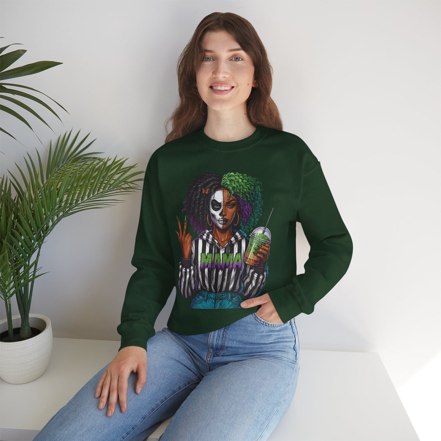 Vibrant Graphic Sweatshirt - Perfect for Creative Souls | Comfy Crewneck | Gift for Moms, Halloween, Trendy Outfits, Streetwear, Art Lovers