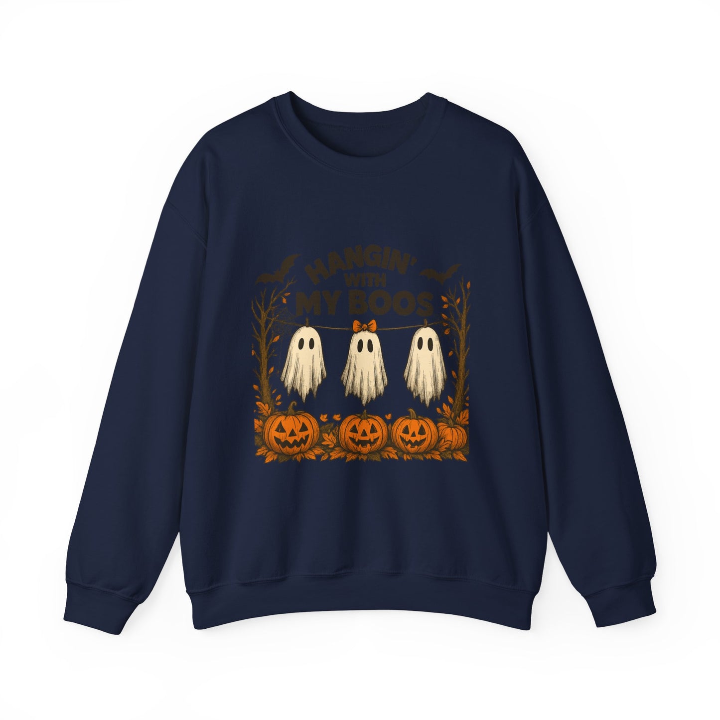 Halloween Ghost Sweatshirt, Cozy Unisex Crewneck, Fall Apparel, Halloween Costume, Spooky Season Outfit