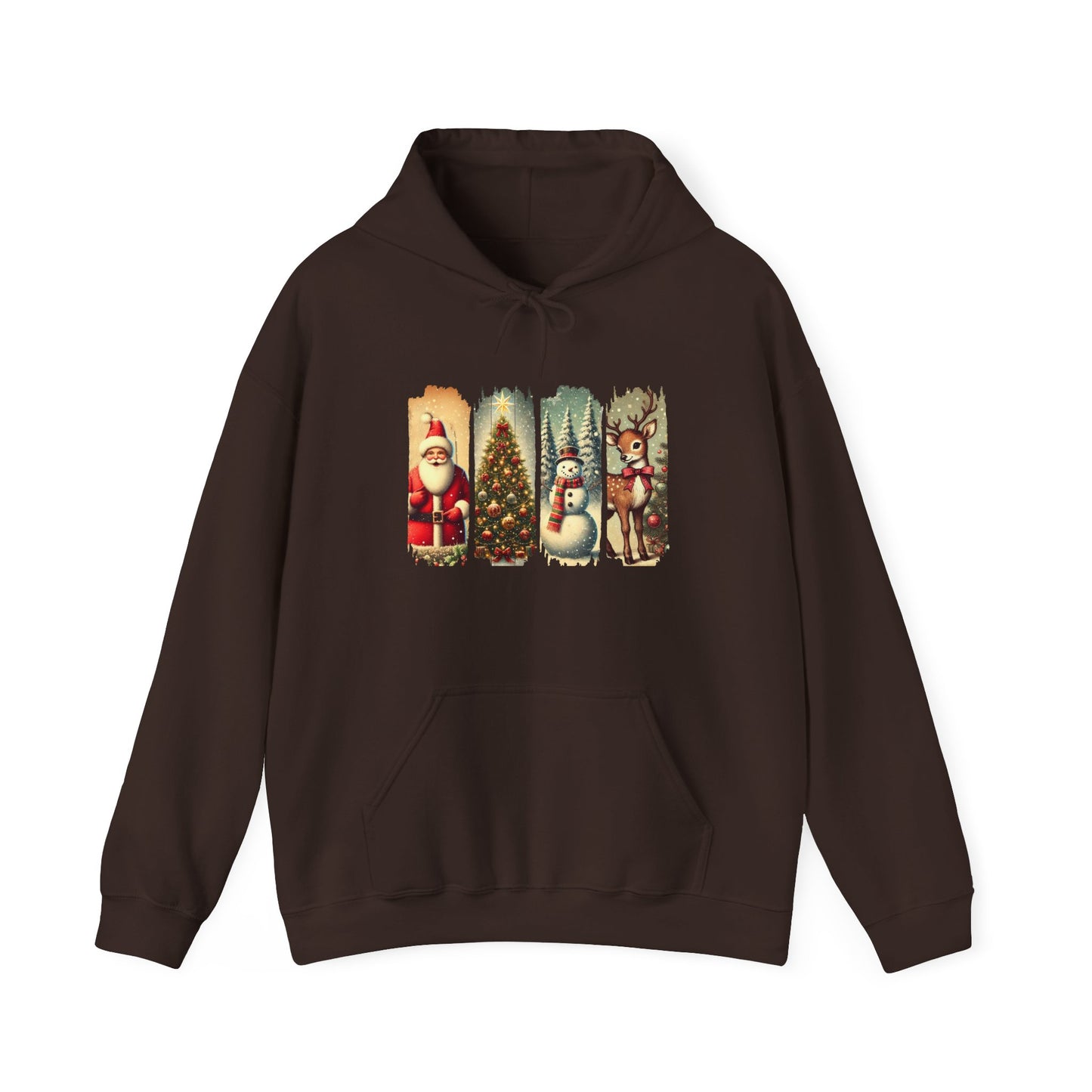 Cozy Christmas Sweatshirt with Vintage Holiday Designs, Unisex Hoodie for Winter, Christmas Gift, Holiday Wear, Festive Apparel