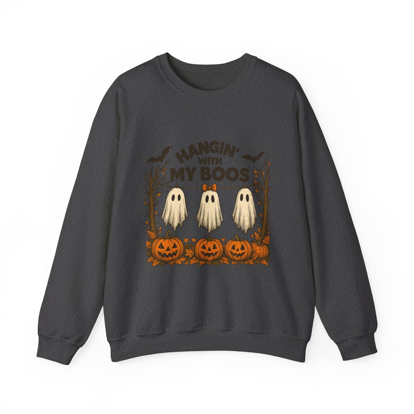 Halloween Ghost Sweatshirt, Cozy Unisex Crewneck, Fall Apparel, Halloween Costume, Spooky Season Outfit