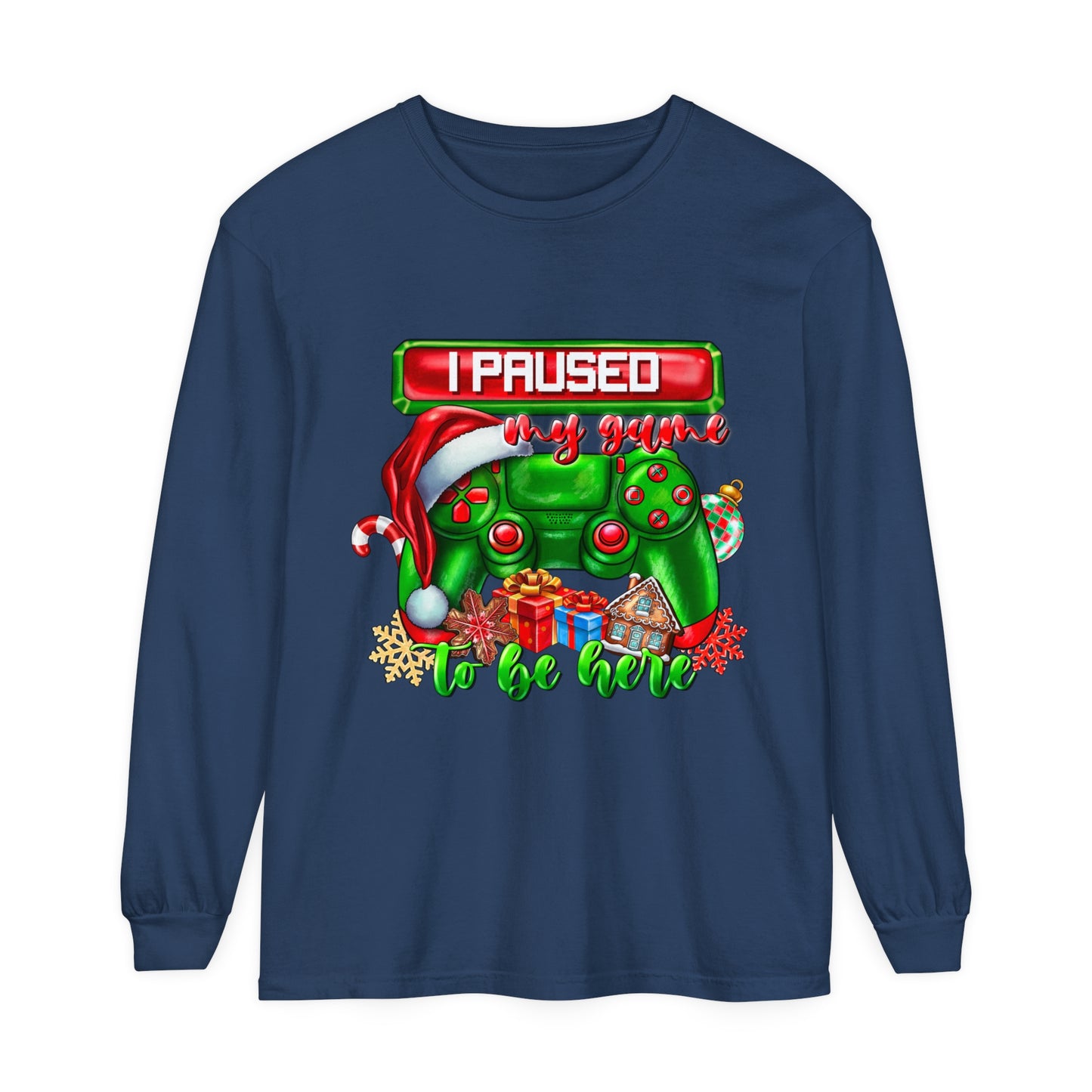 Christmas Unisex Garment-dyed Long Sleeve T-Shirt