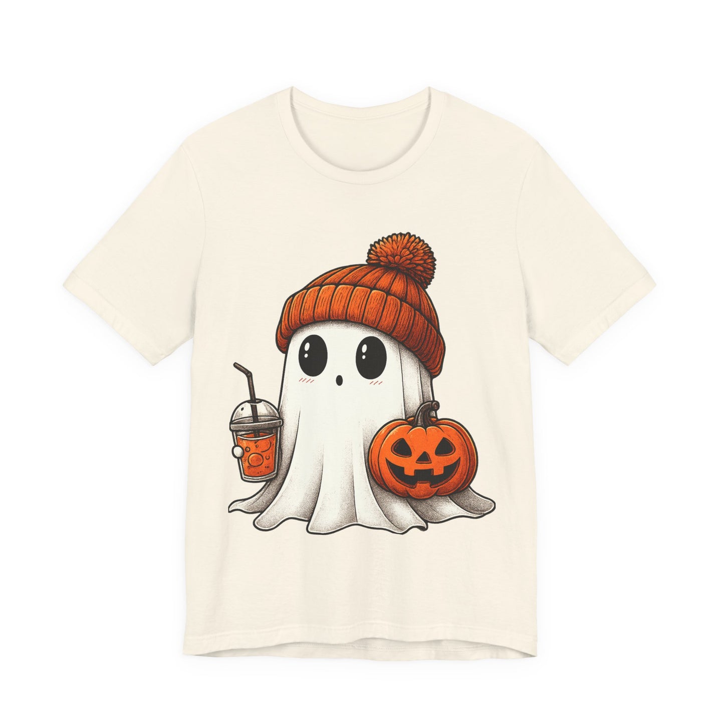 Halloween Ghost Unisex Tee, Spooky Shirt, Fall Fashion, Cute Ghost Shirt, Halloween Costume, Trick or Treat T-Shirt