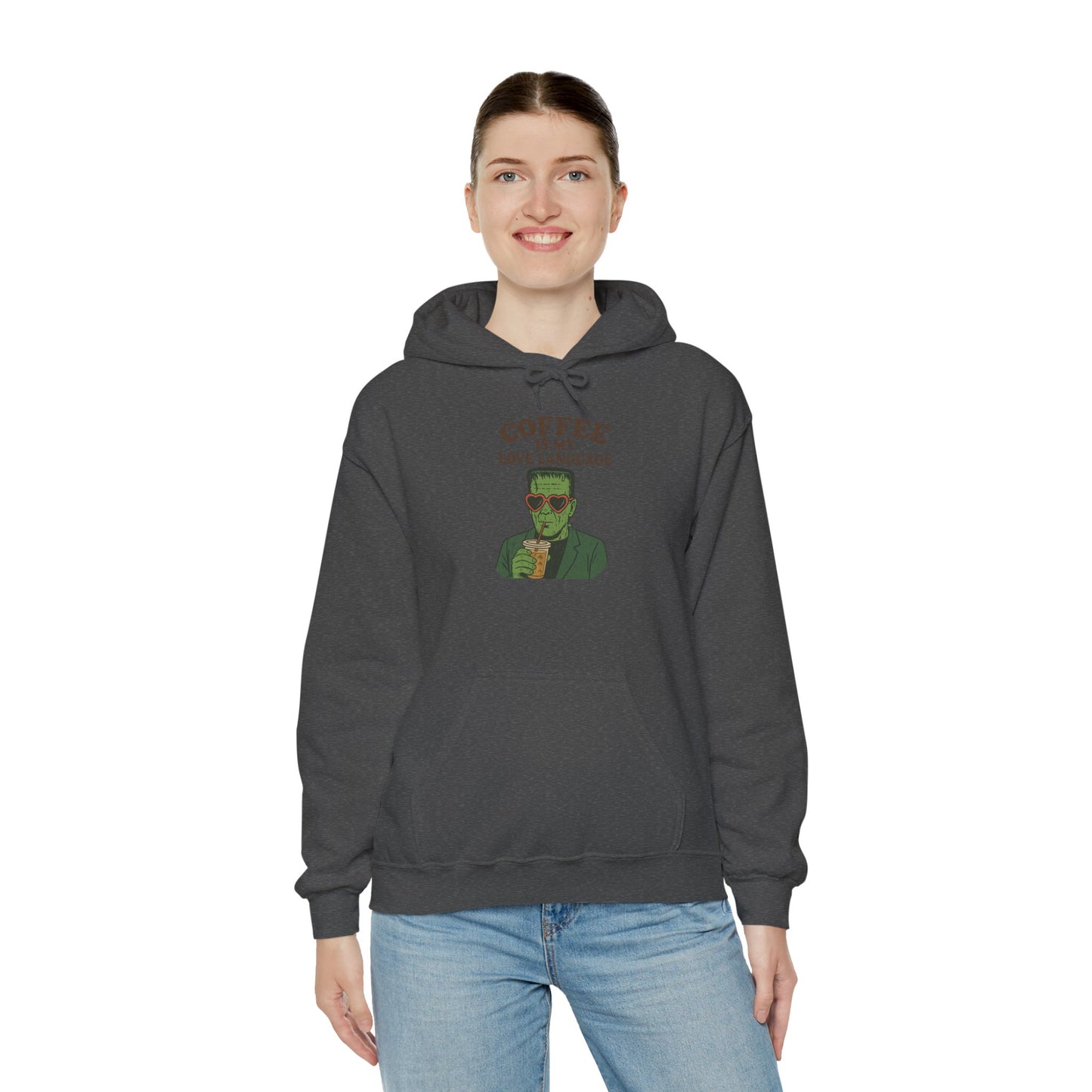 Coffee Is My Love Language Hoodie, Cozy Sweatshirt for Coffee Lovers, Gift for Him or Her, Warm Casual Wear, Perfect for Fall