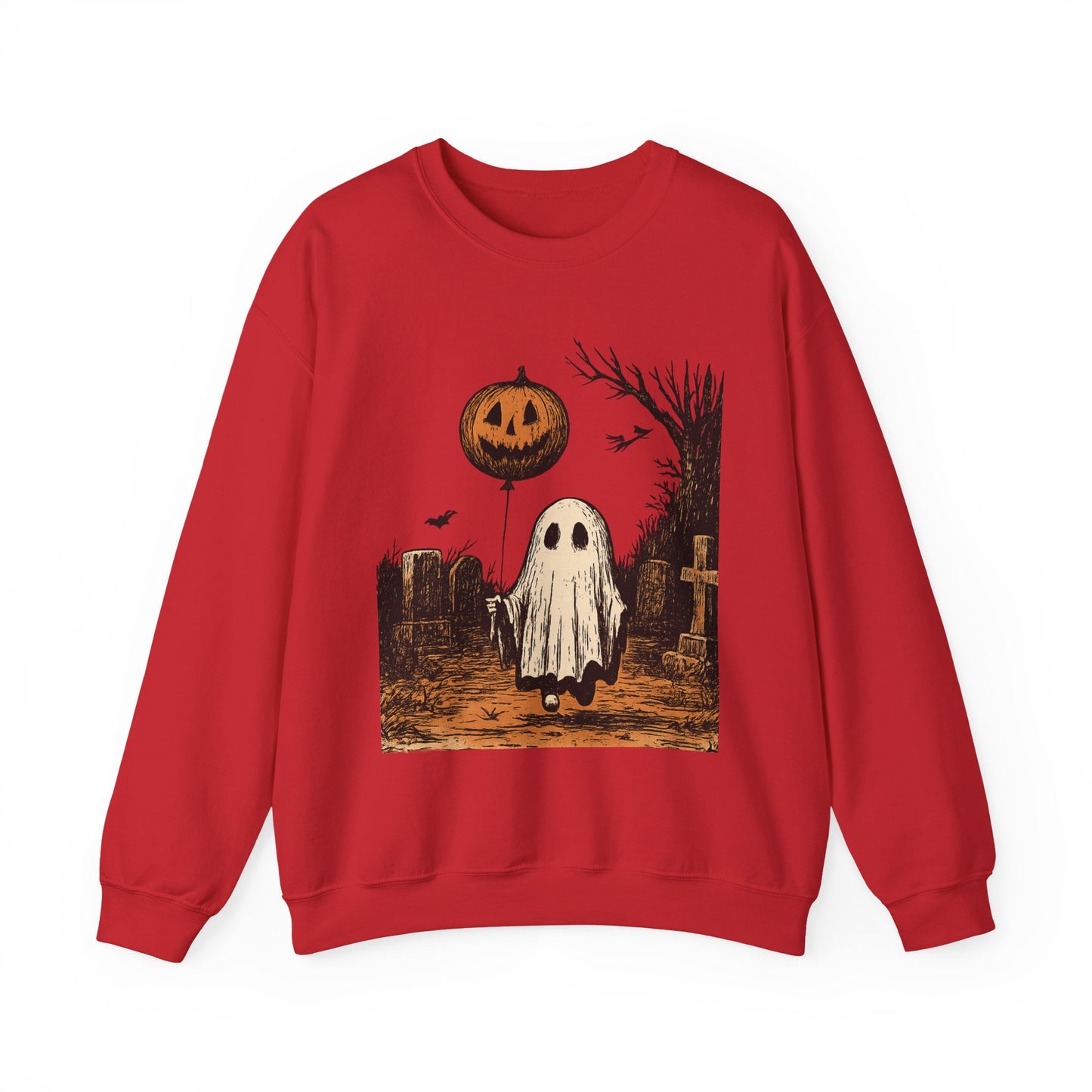 Halloween Ghost Crewneck Sweatshirt - Fall Fashion, Cozy Sweater, Spooky Style, Halloween Decor, Unique Gift