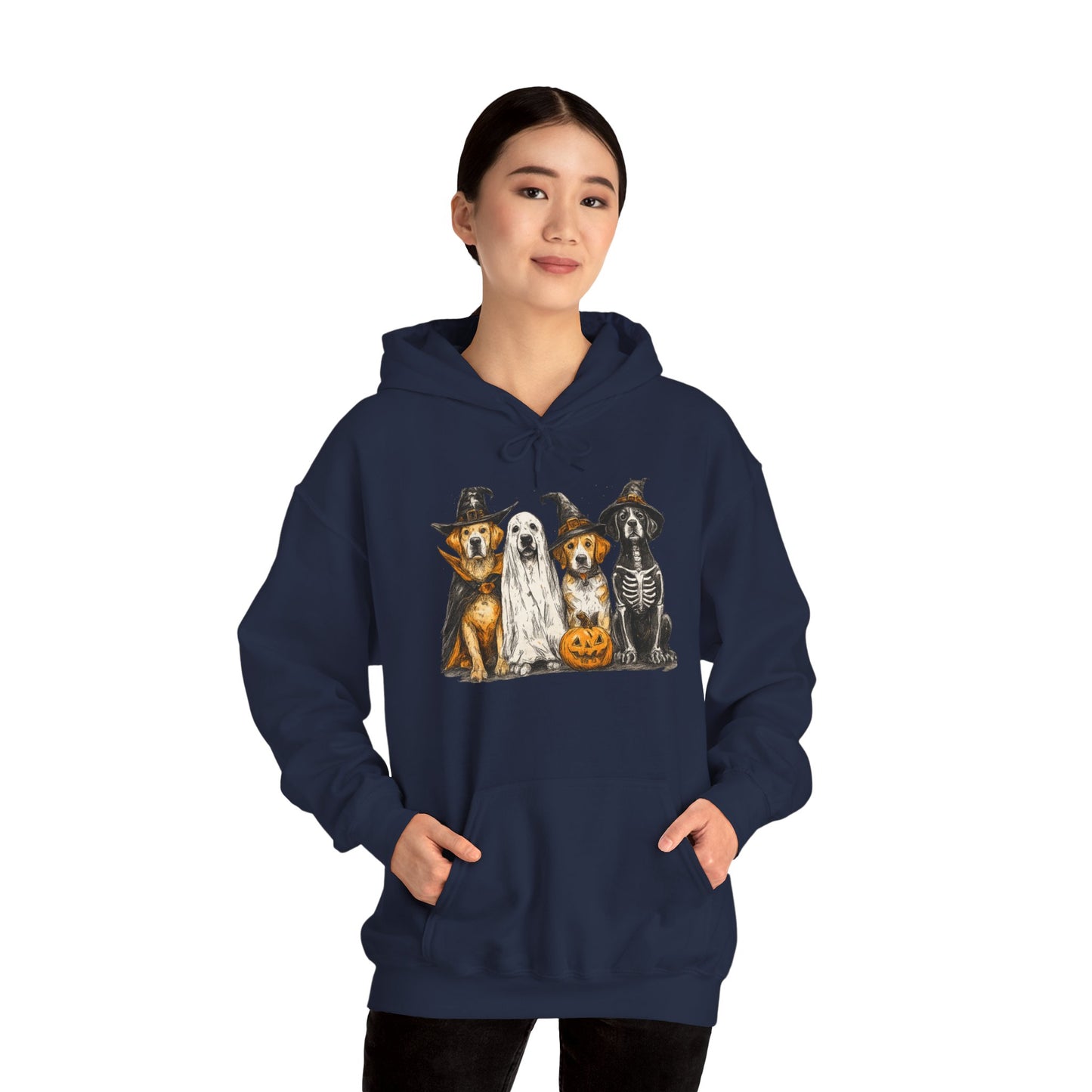 Halloween Pet Lover Hoodie, Unisex Hoodie, Cute Dog Hoodie, Cozy Halloween Apparel, Animal Lover Gift