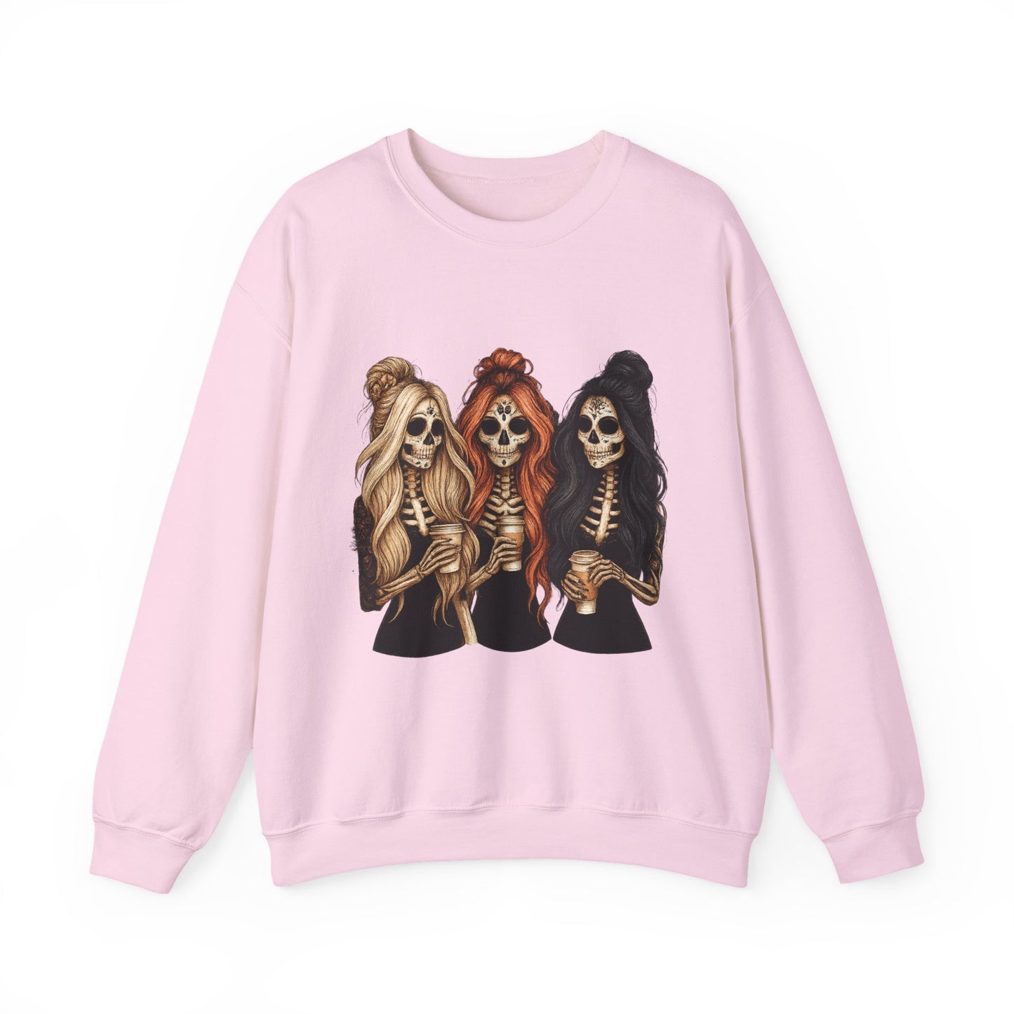 Halloween Skeleton Crewneck Sweatshirt, Cozy Unisex Sweatshirt, Trendy Halloween Apparel, Gift for Halloween Lovers, Spooky Season Outfit