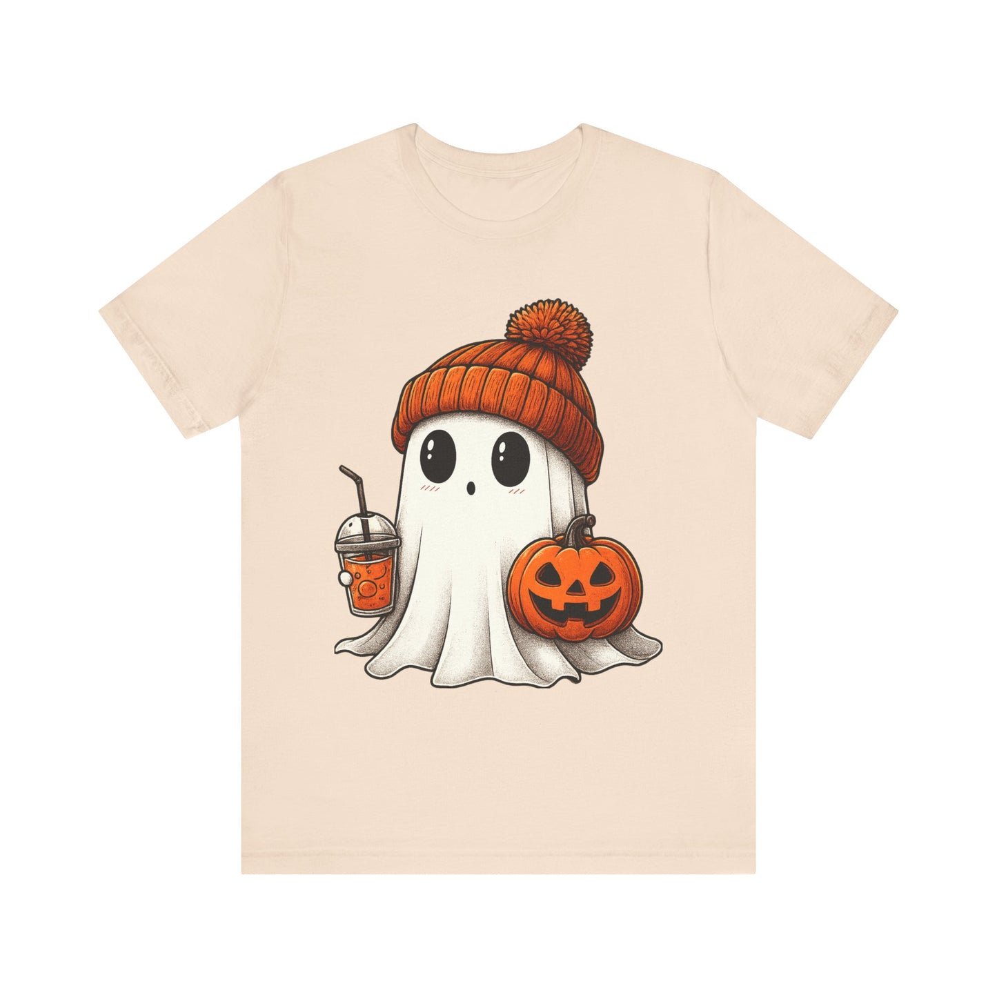 Halloween Ghost Unisex Tee, Spooky Shirt, Fall Fashion, Cute Ghost Shirt, Halloween Costume, Trick or Treat T-Shirt