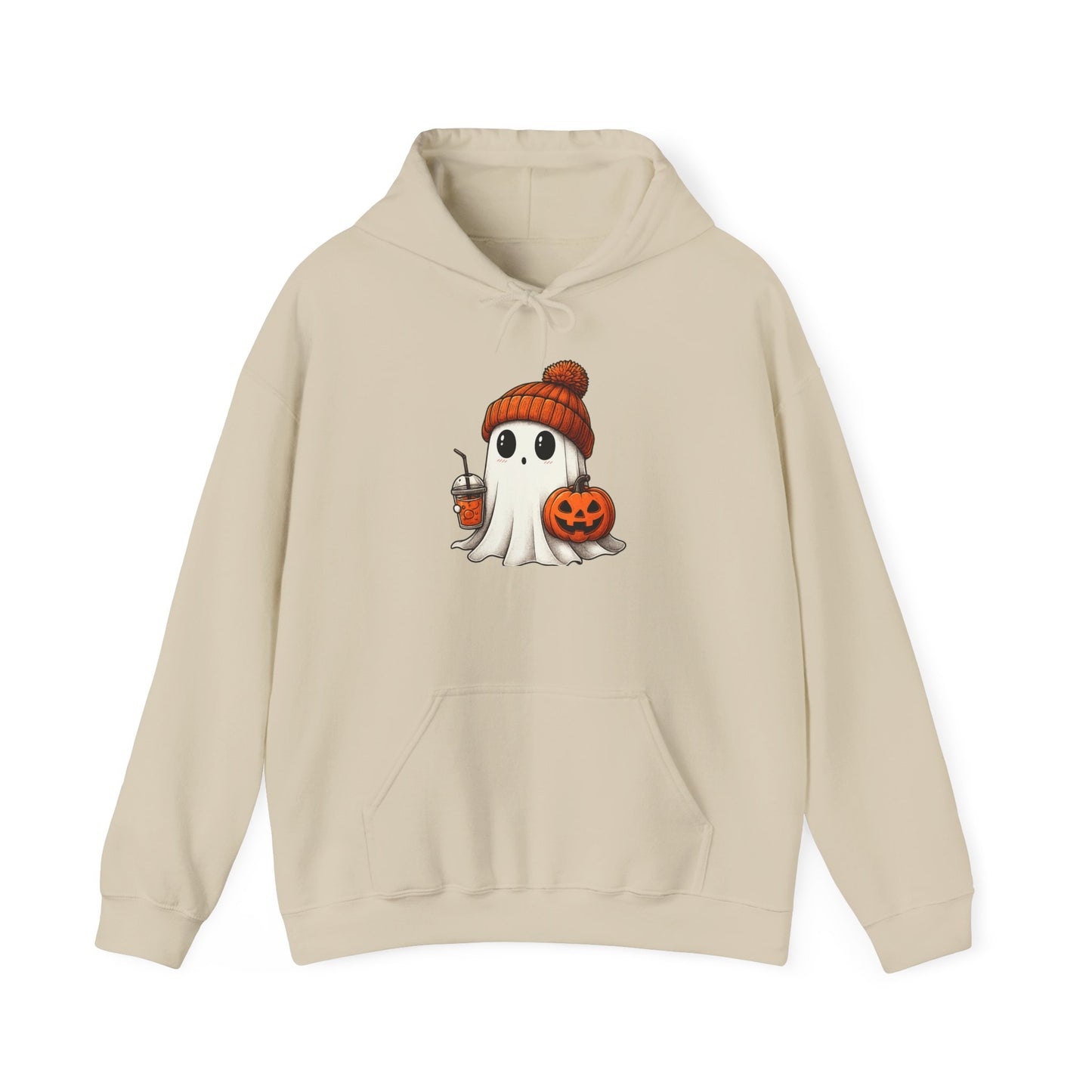 Halloween Ghost Hoodie, Unisex Halloween Apparel, Cute Pumpkin Design, Halloween Party Outfit