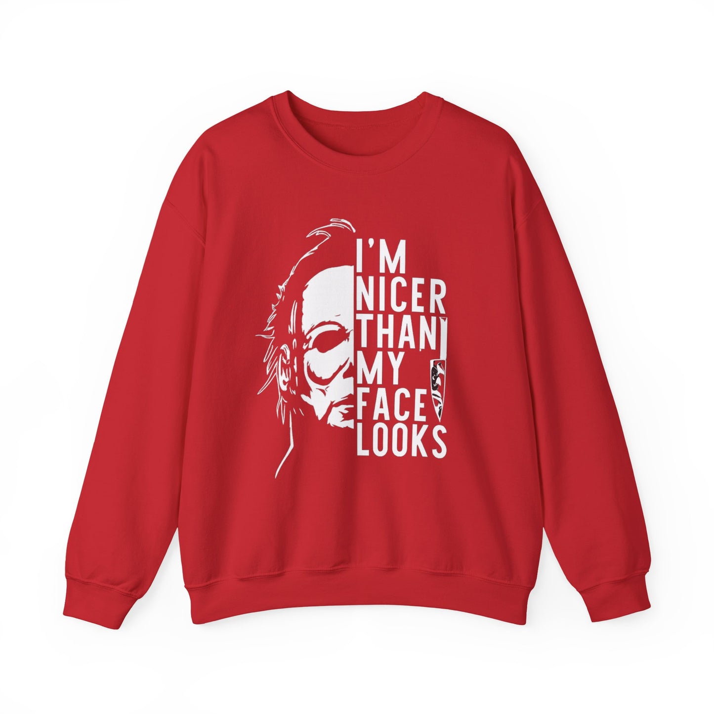 Unisex Halloween Humor Crewneck Sweatshirt, Funny Sweatshirt, Gift for Horror Fans, Halloween Apparel, Spooky Vibes, Comfortable Layering