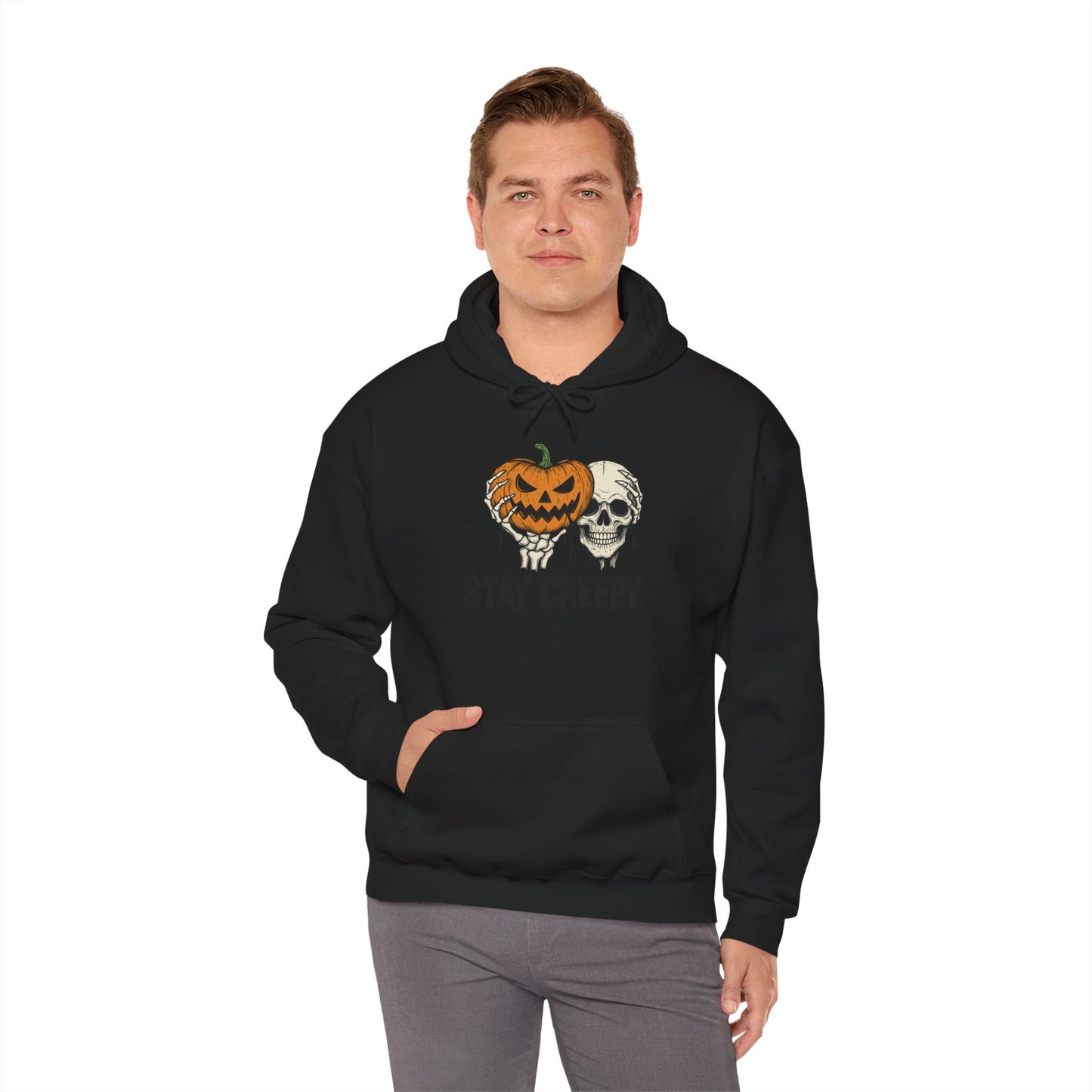 Unisex Creepy Hooded Hoodie | Halloween Hoodie, Fall Apparel, Spooky Gift, Cozy Hoodie for Autumn Celebrations