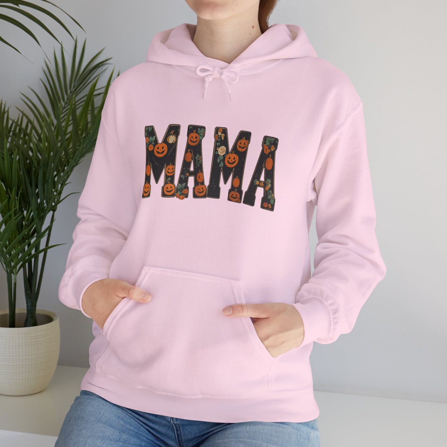 Mama Pumpkin Hooded Hoodie | Cozy Fall Apparel, Perfect for Gift Giving, Halloween, Family Gatherings, Autumn Fashion