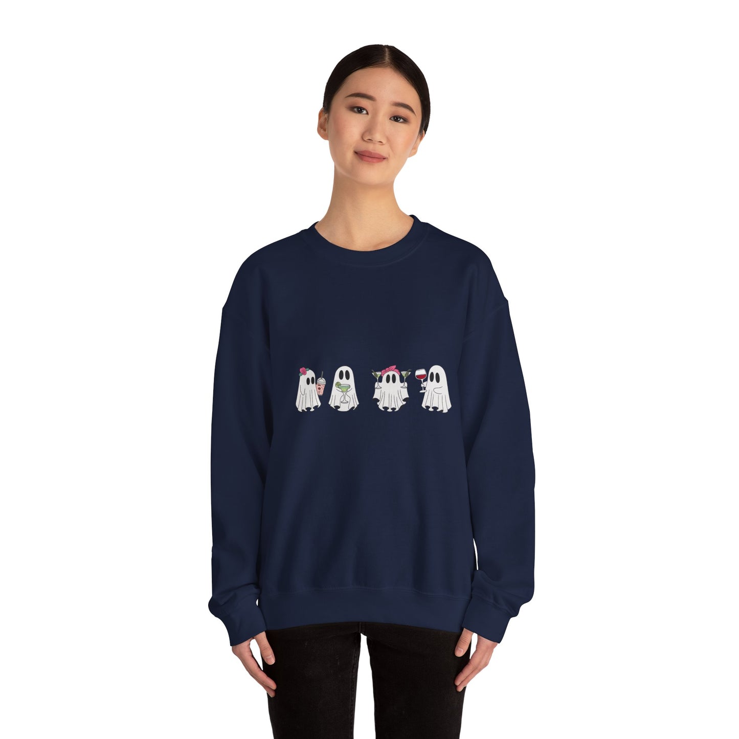 Ghostly Fun Unisex Sweatshirt - Cozy Halloween Apparel, Fall Fashion, Spooky Season Style, Gift for Ghost Lovers, Casual Comfort