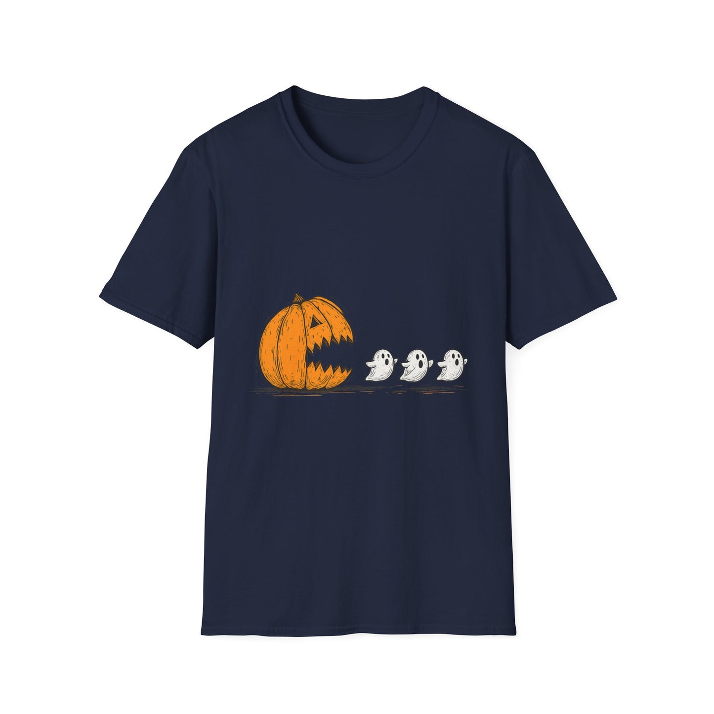 Halloween Ghost Pumpkin T-Shirt, Unisex Tee, Cute Halloween Shirt, Trick or Treat Apparel, Spooky Season Outfit