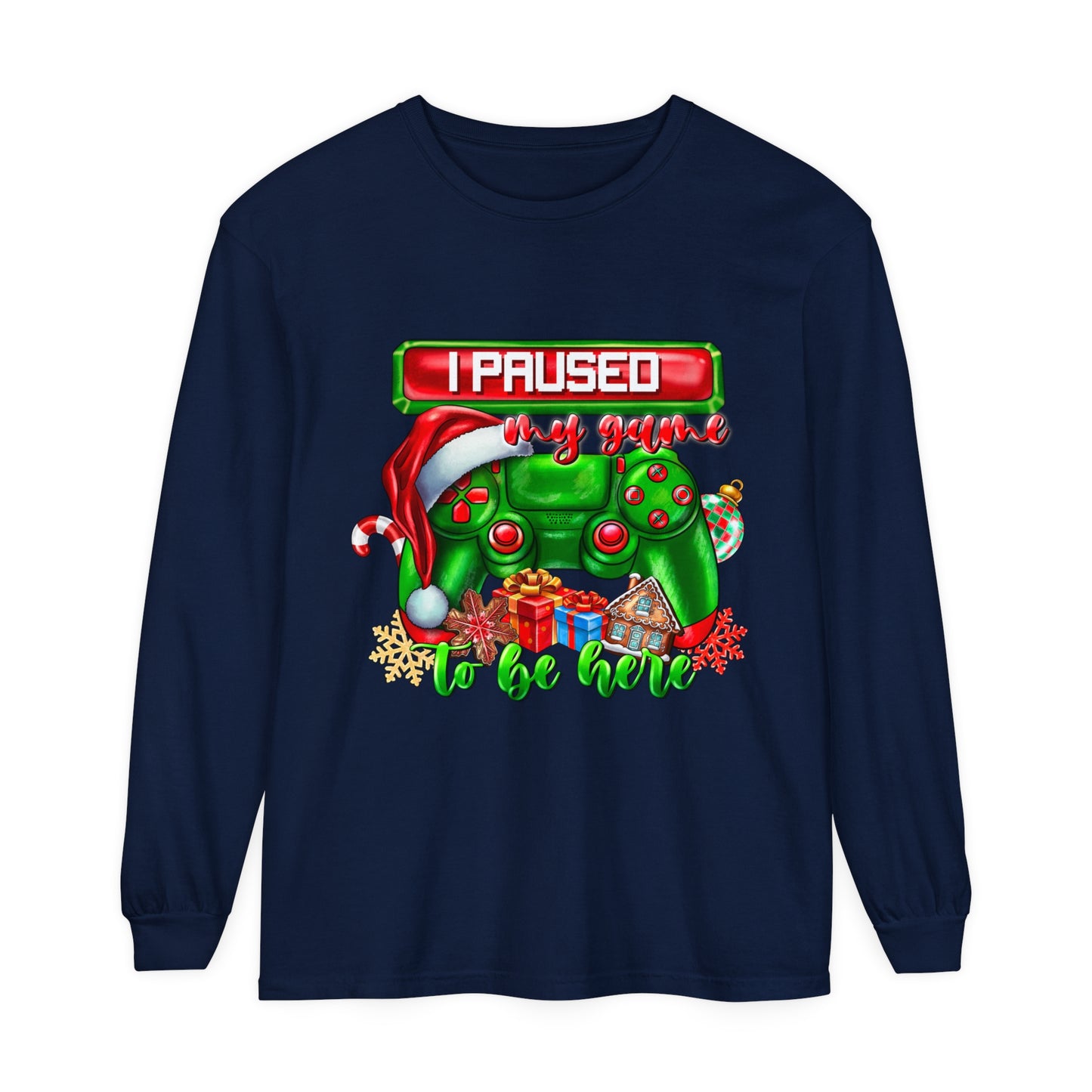 Christmas Unisex Garment-dyed Long Sleeve T-Shirt