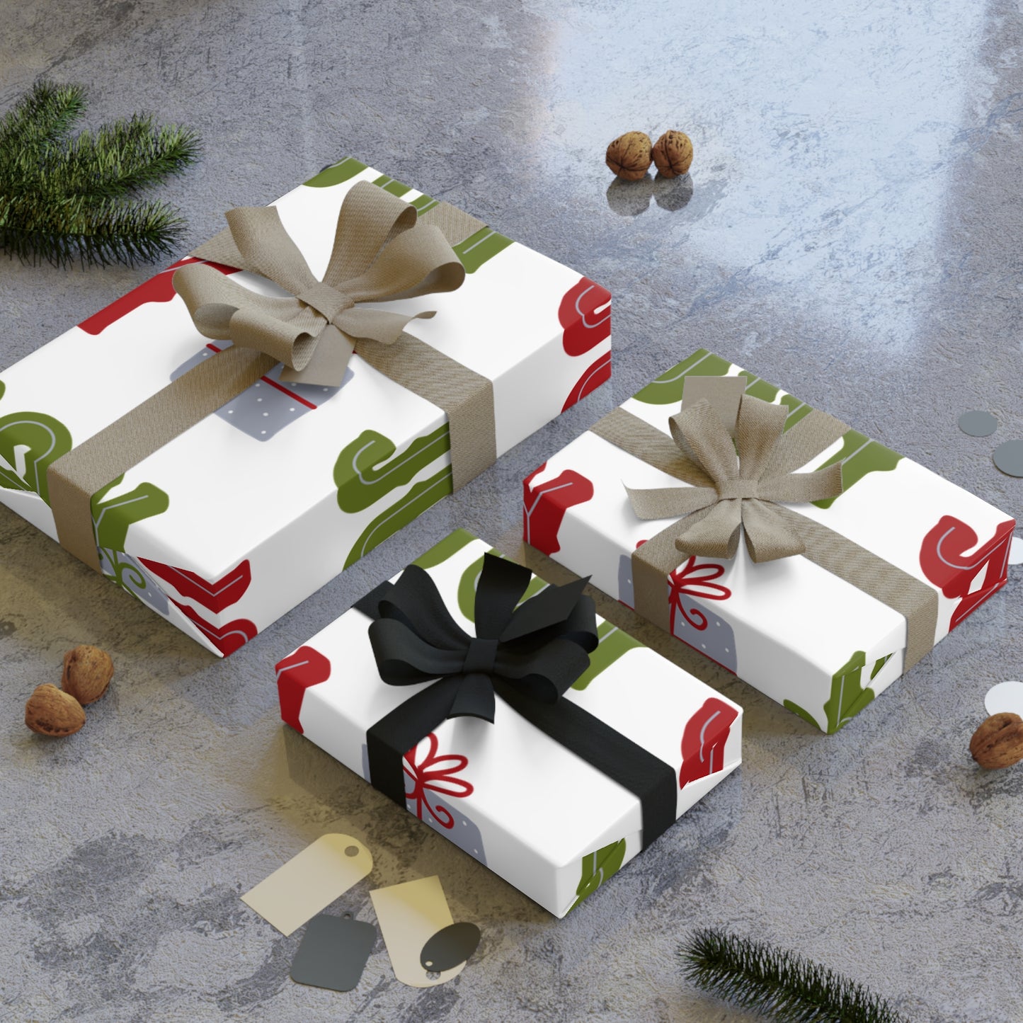 Christmas Gift Wrapping Paper Rolls, 1pc