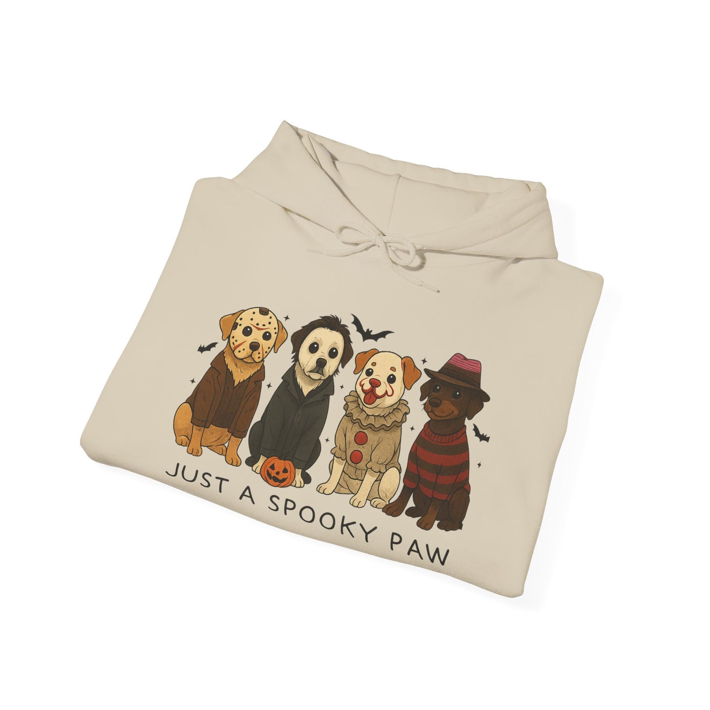 Spooky Paws Unisex Hoodie - Halloween Dog Lover Sweatshirt, Cozy Fall Apparel, Pet Themed Clothing, Gift for Dog Owners, Spooky Season Style