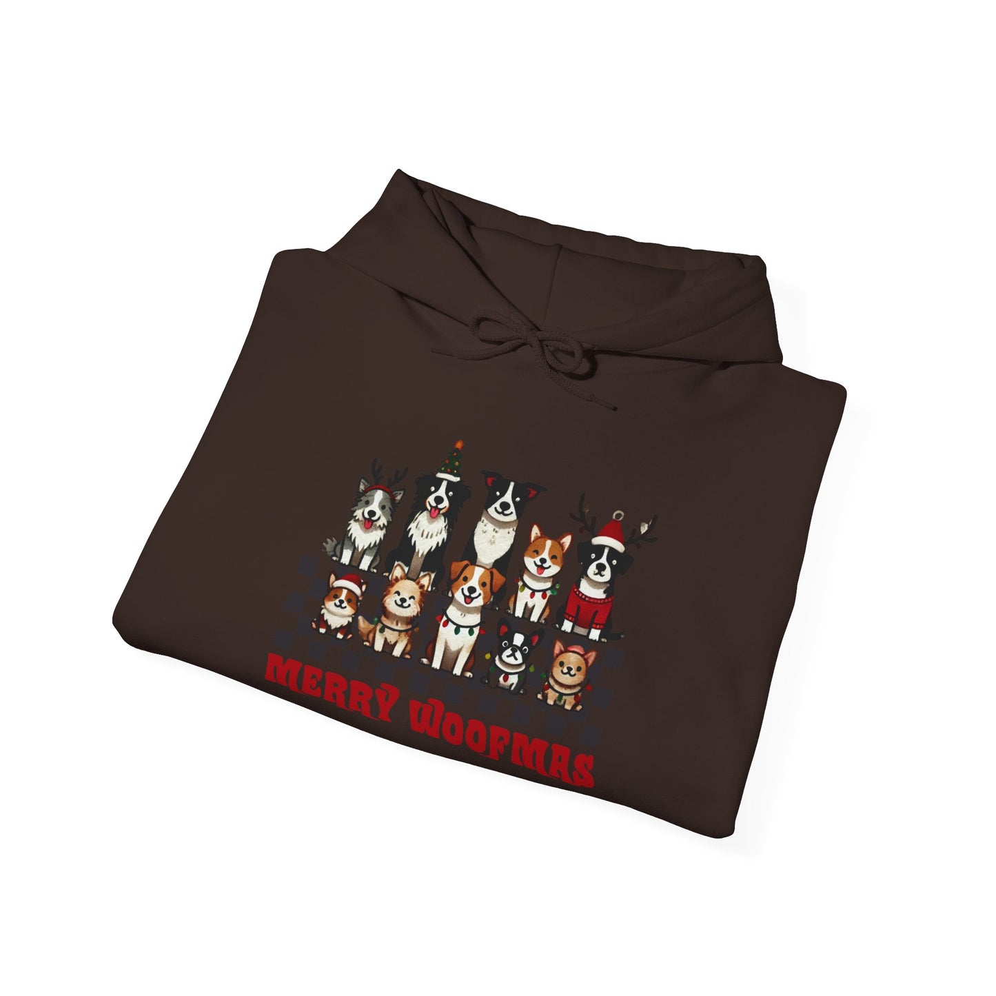 Merry Woofmas Hooded Sweatshirt | Cozy Dog Lover Hoodie, Perfect Gift for Pet Owners, Holiday Sweatshirt, Christmas Apparel, Festive Fashion
