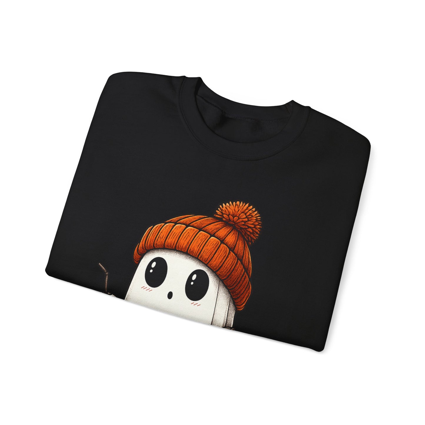 Cute Ghost Halloween Sweatshirt, Unisex Crewneck, Spooky Season Apparel, Fall Fashion, Cozy Pumpkin Sweater