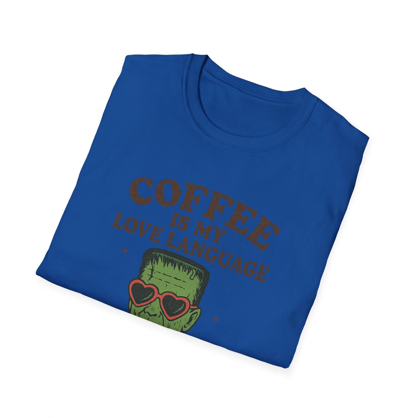 Frankenstein Coffee Lover T-Shirt, Funny Gift for Coffee Lovers, Unisex Tee, Perfect for Halloween, Casual Wear, Gift for Him/Her