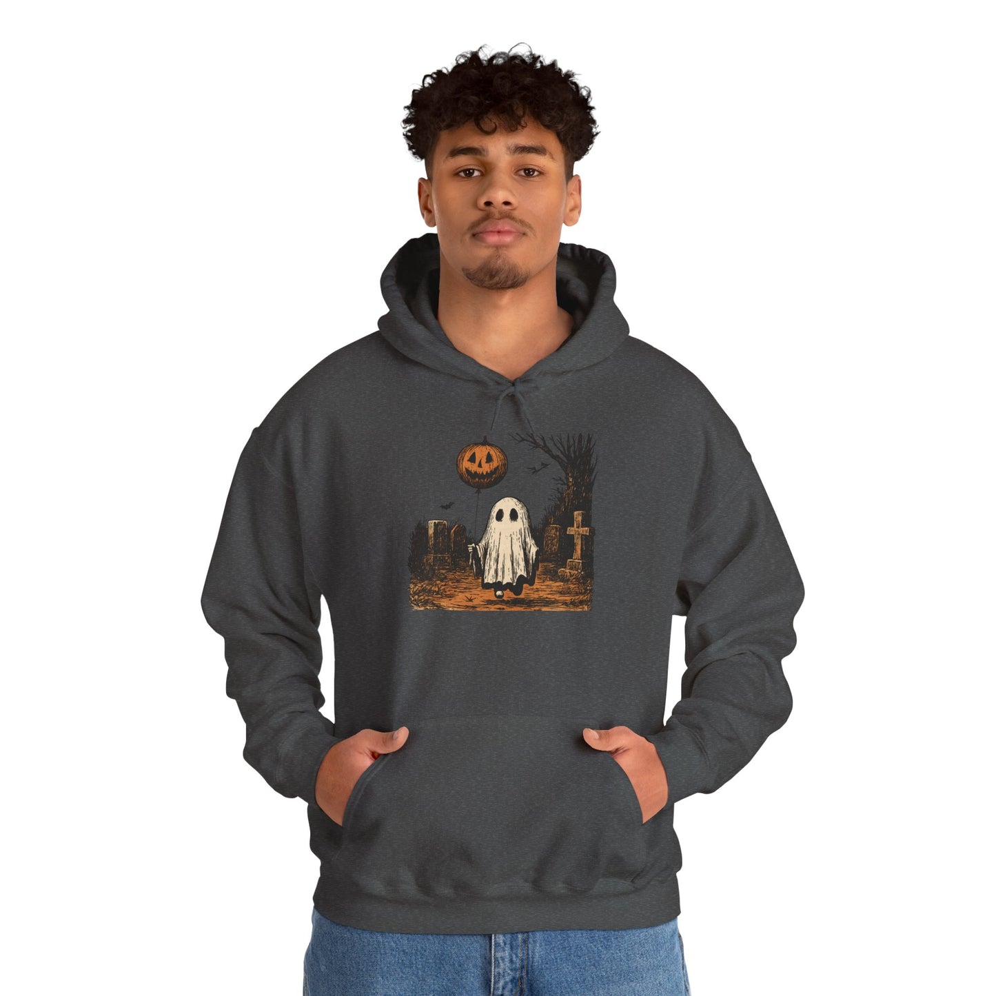 Halloween Ghost Hoodie, Cozy Unisex Hoodie, Spooky Season Apparel, Fall Fashion, Trick or Treat Gift
