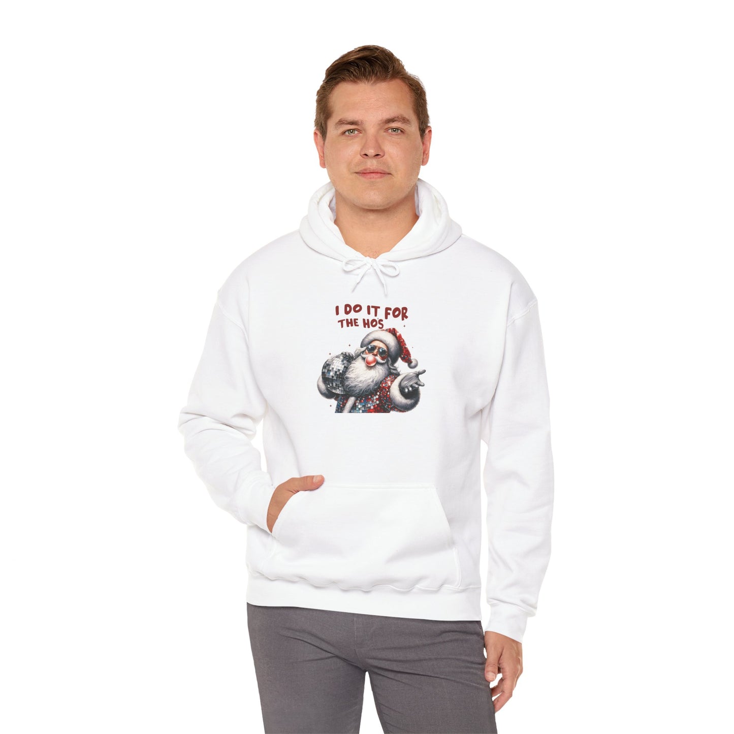 Santa Hoodie - I Do It For The 90s, Christmas Sweatshirt, Unisex Holiday Apparel, Vintage Style Gift, Cozy Winter Wear