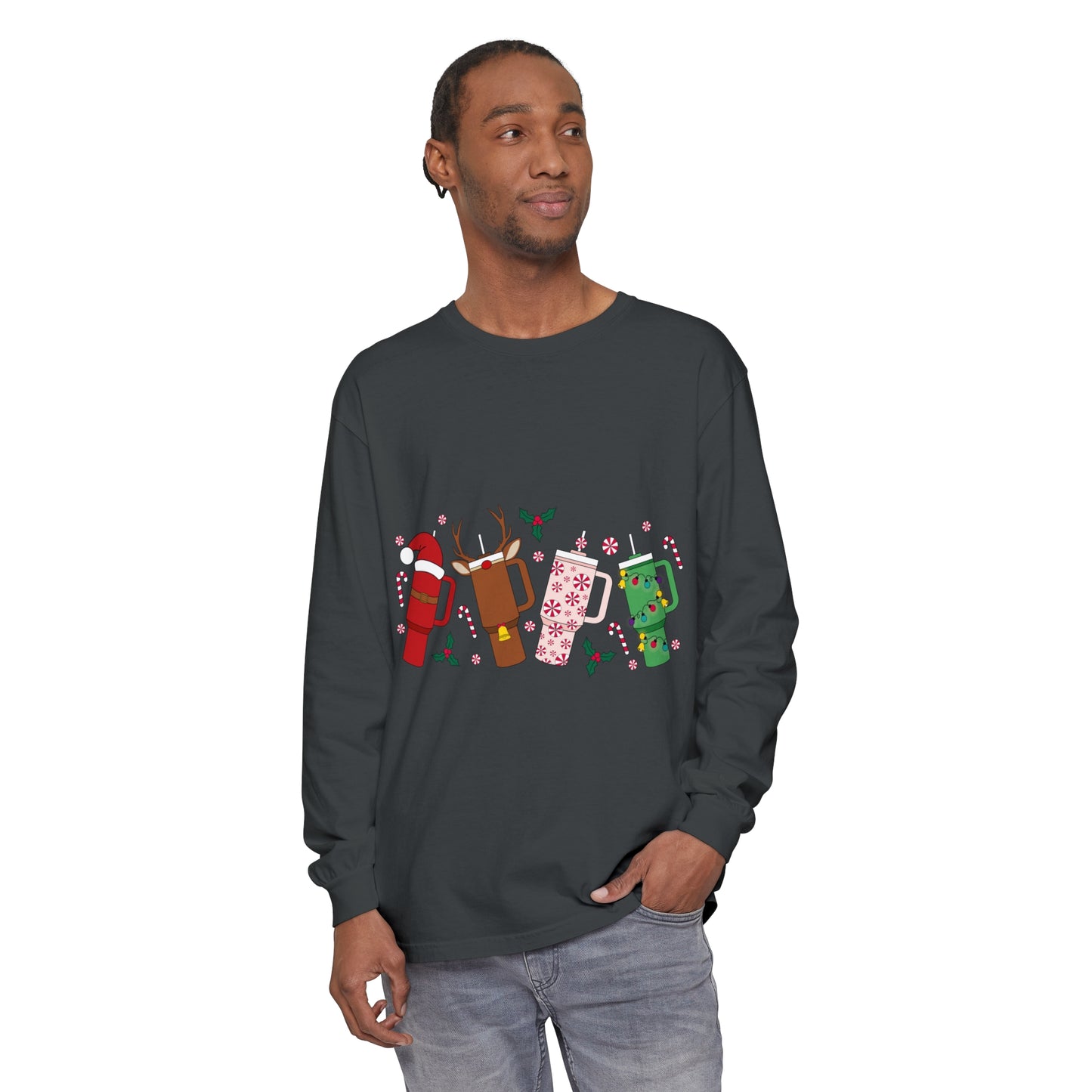 Christmas Unisex Garment-dyed Long Sleeve T-Shirt
