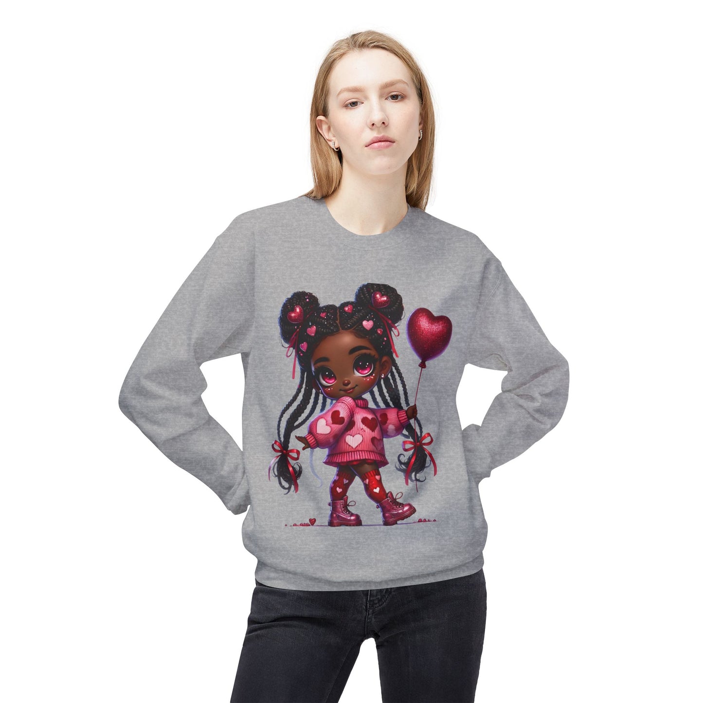 Valentines Unisex Midweight Softstyle Fleece Crewneck Sweatshirt