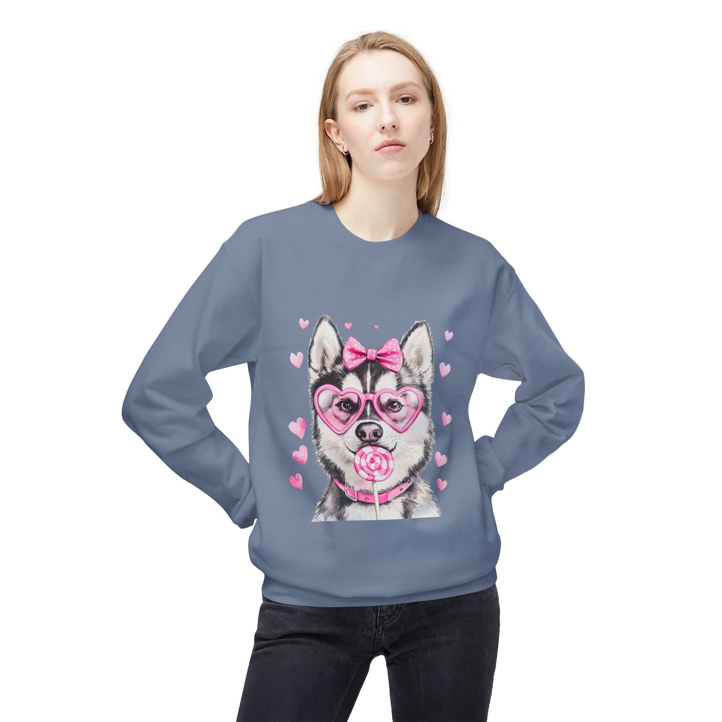 Valentines Unisex Midweight Soft style Fleece Crewneck Sweatshirt