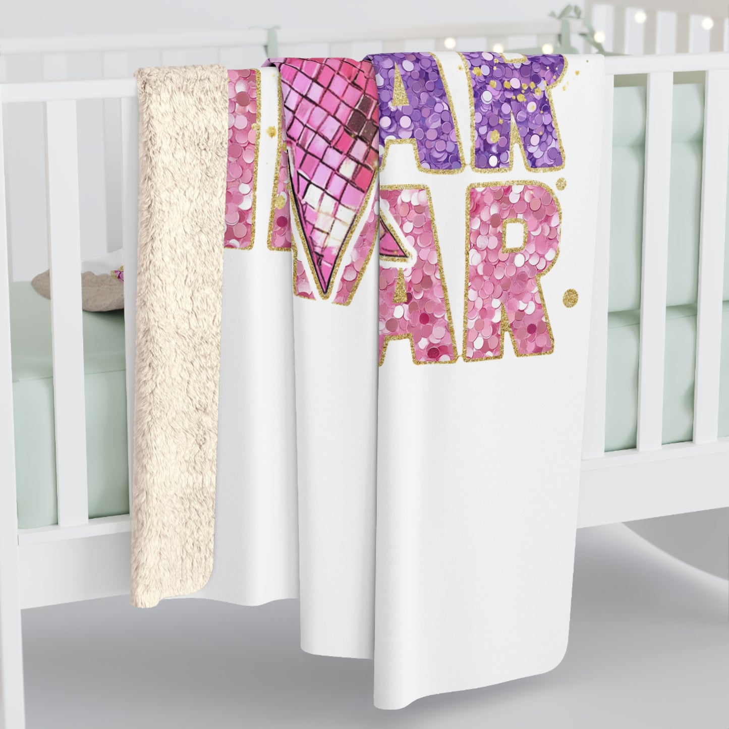 New Year Sherpa Fleece Blanket
