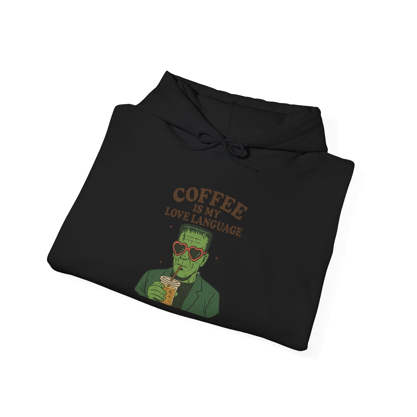 Coffee Is My Love Language Hoodie, Cozy Sweatshirt for Coffee Lovers, Gift for Him or Her, Warm Casual Wear, Perfect for Fall