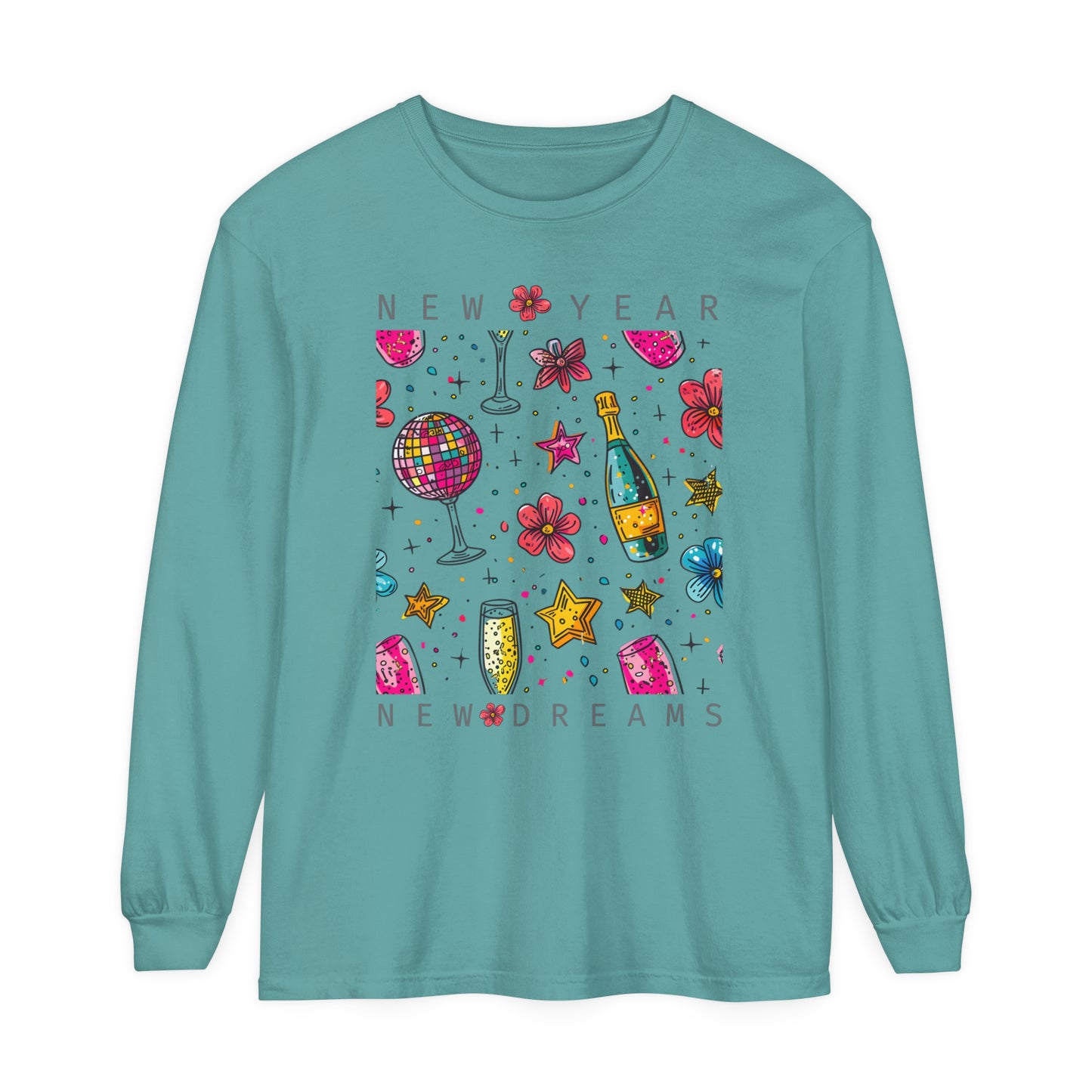 New Year Unisex Garment-dyed Long Sleeve T-Shirt
