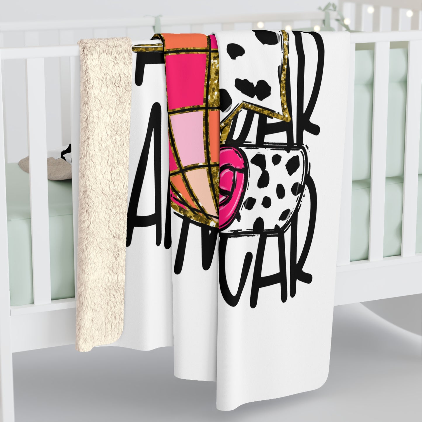 New Year Sherpa Fleece Blanket