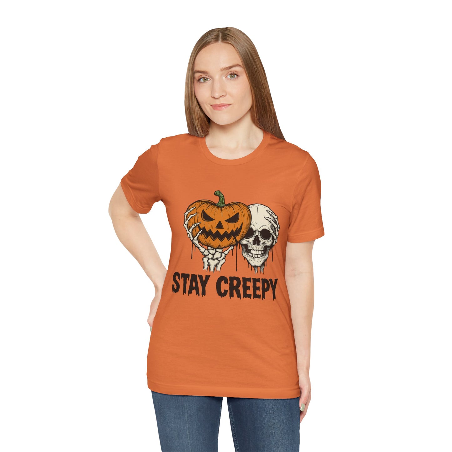 Halloween Graphic Tee - Stay Creepy Unisex Shirt, Fall Fashion, Spooky Halloween Apparel, Casual Wear, Gift for Halloween Lovers