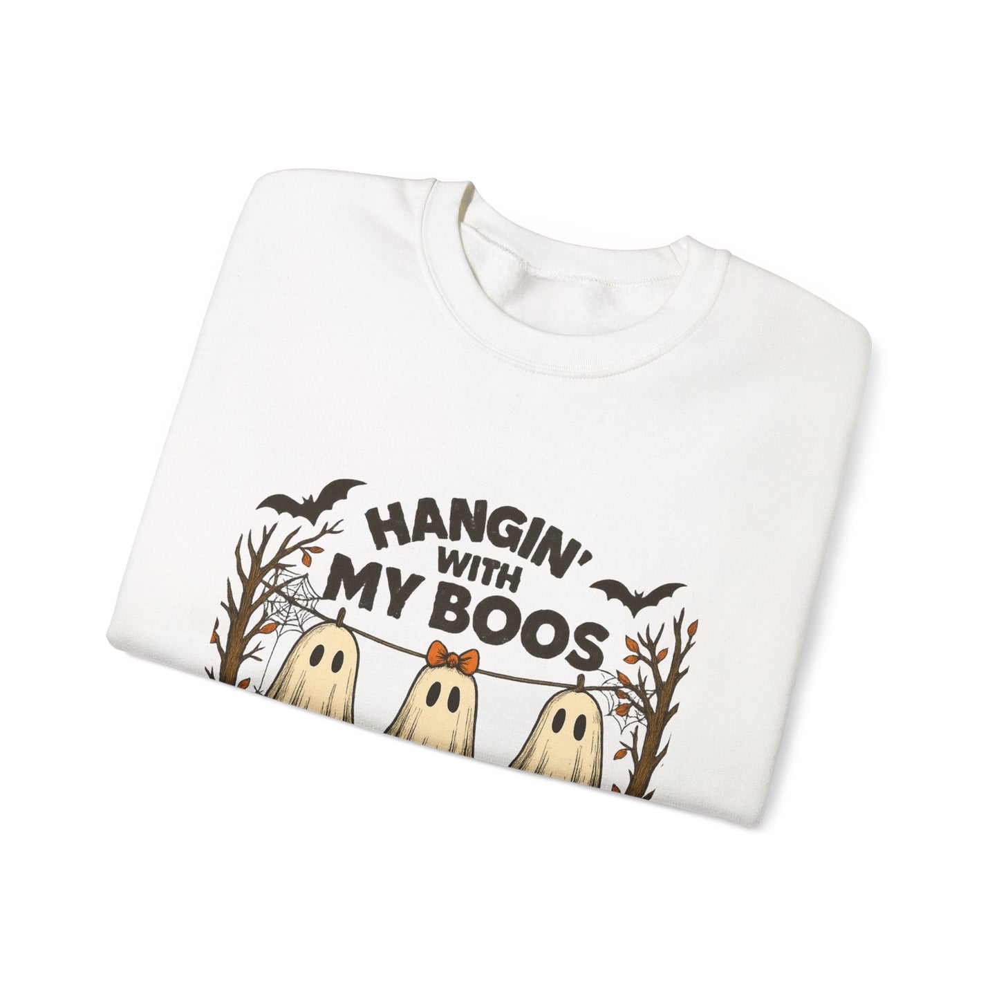 Halloween Ghost Sweatshirt, Cozy Unisex Crewneck, Fall Apparel, Halloween Costume, Spooky Season Outfit
