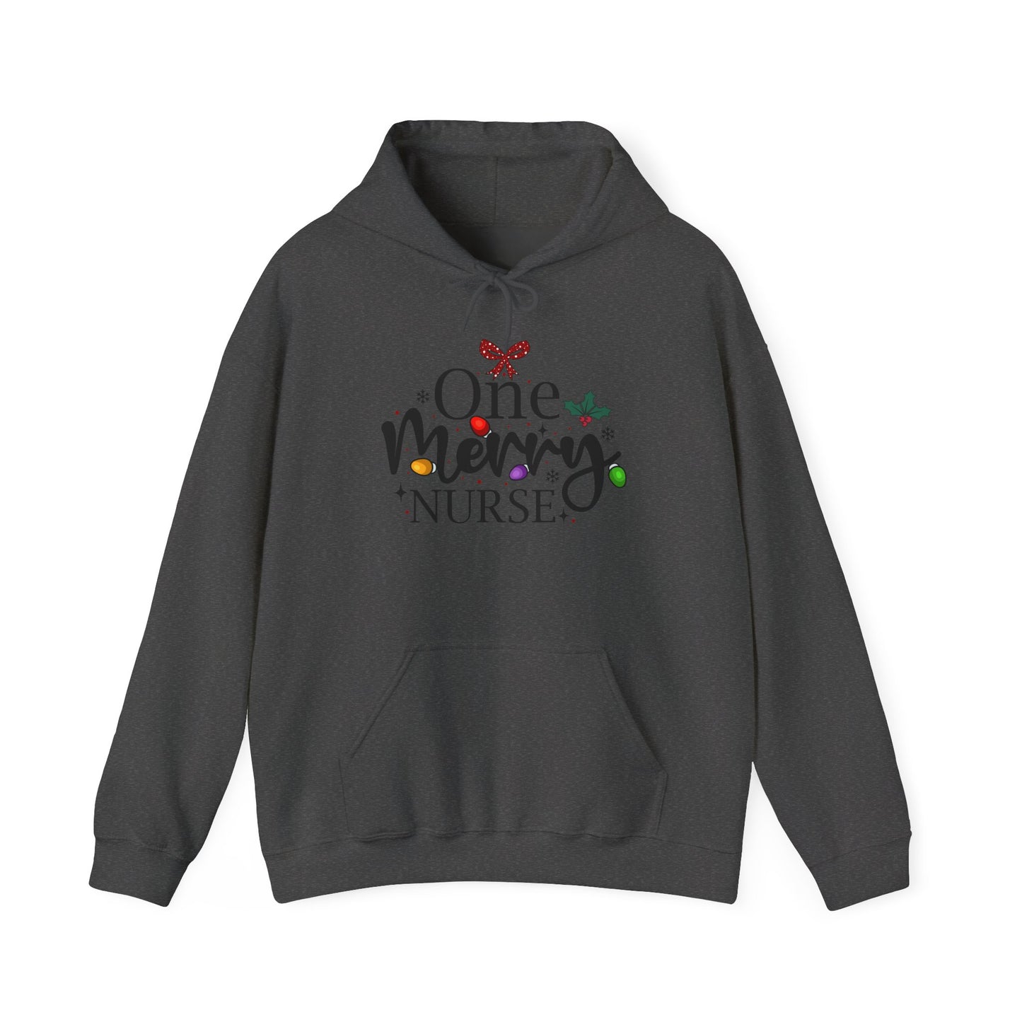 Unisex Nurse Holiday Hoodie - One Merry Nurse Hoodie, Christmas Gift, Cozy Layer, Medical Professional Apparel, Fun Nurse Humor
