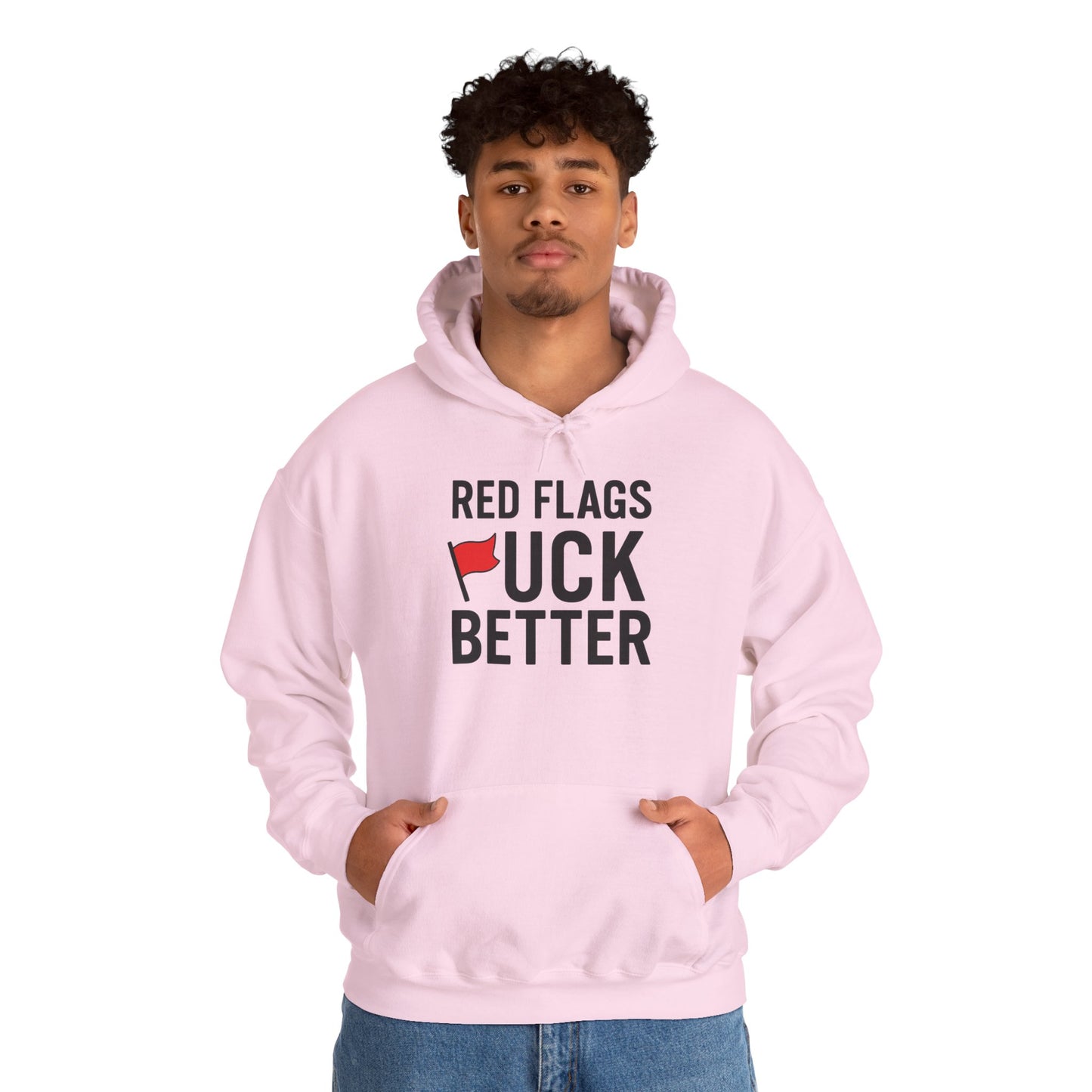 Red Flags Hoodie - Unisex Heavy Blend Hoodie for Casual Wear, Gift for Friends, Streetwear Style, Funny Hoodie, Soft and Cozy